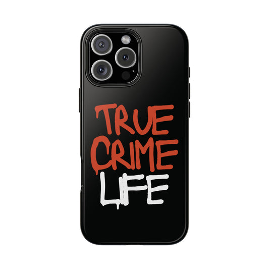 True Crime Tough Phone Cases, Durable Cases for Crime Lovers, Gift for True Crime Fans, Black Phone Accessories, Crime Theme Tech Gear