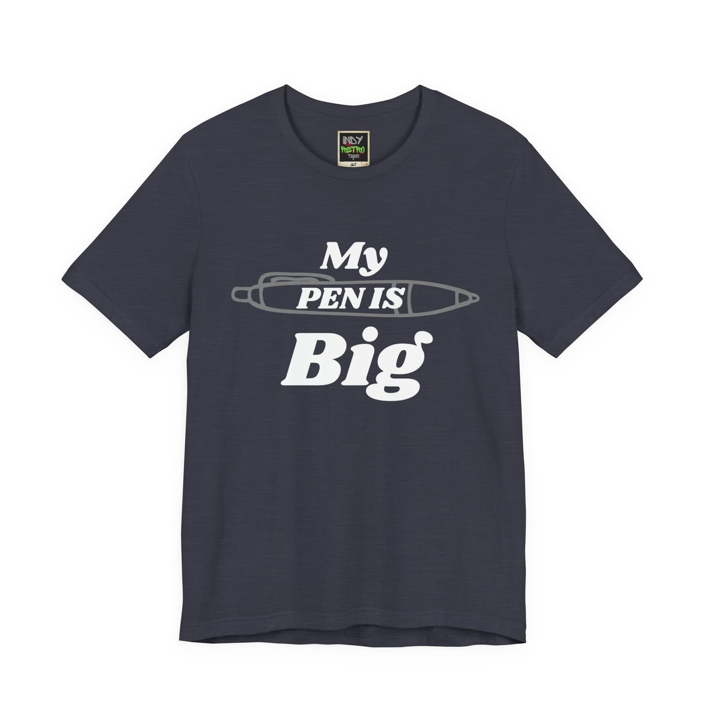"My Pen IS Big" Illustration Unisex Tee, Cute Gift for Writers, Quirky Graphic Tee, Creative Clothing, Journal Lover's Apparel