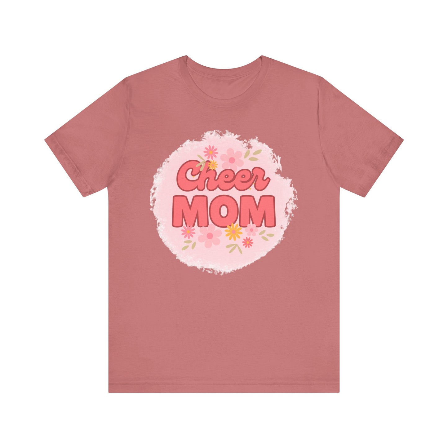 Cheer Mom Short Sleeve Tee, Gift for Cheer Moms, Cheerleader Apparel, Casual Summer Tee, Mother's Day Gift