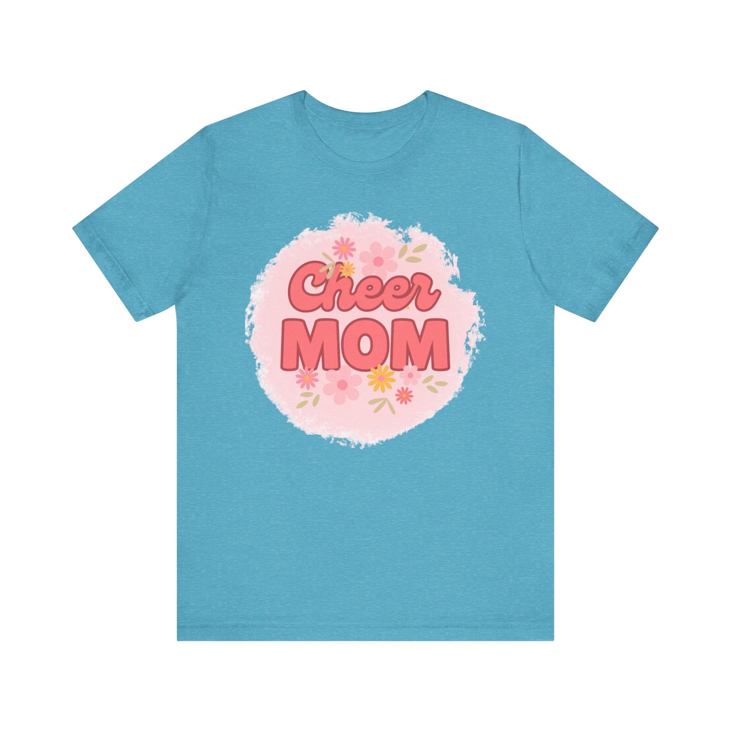 Cheer Mom Short Sleeve Tee, Gift for Cheer Moms, Cheerleader Apparel, Casual Summer Tee, Mother's Day Gift