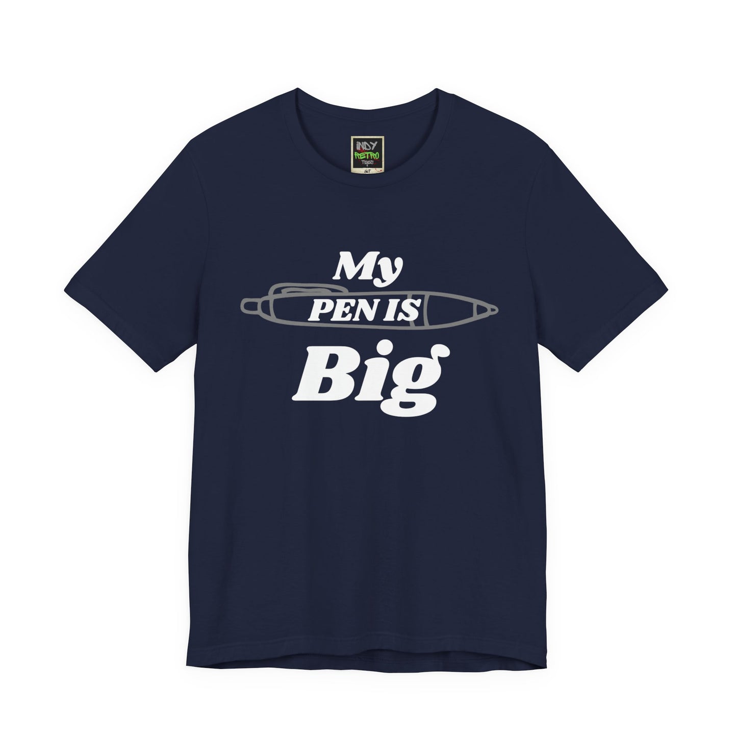 "My Pen IS Big" Illustration Unisex Tee, Cute Gift for Writers, Quirky Graphic Tee, Creative Clothing, Journal Lover's Apparel