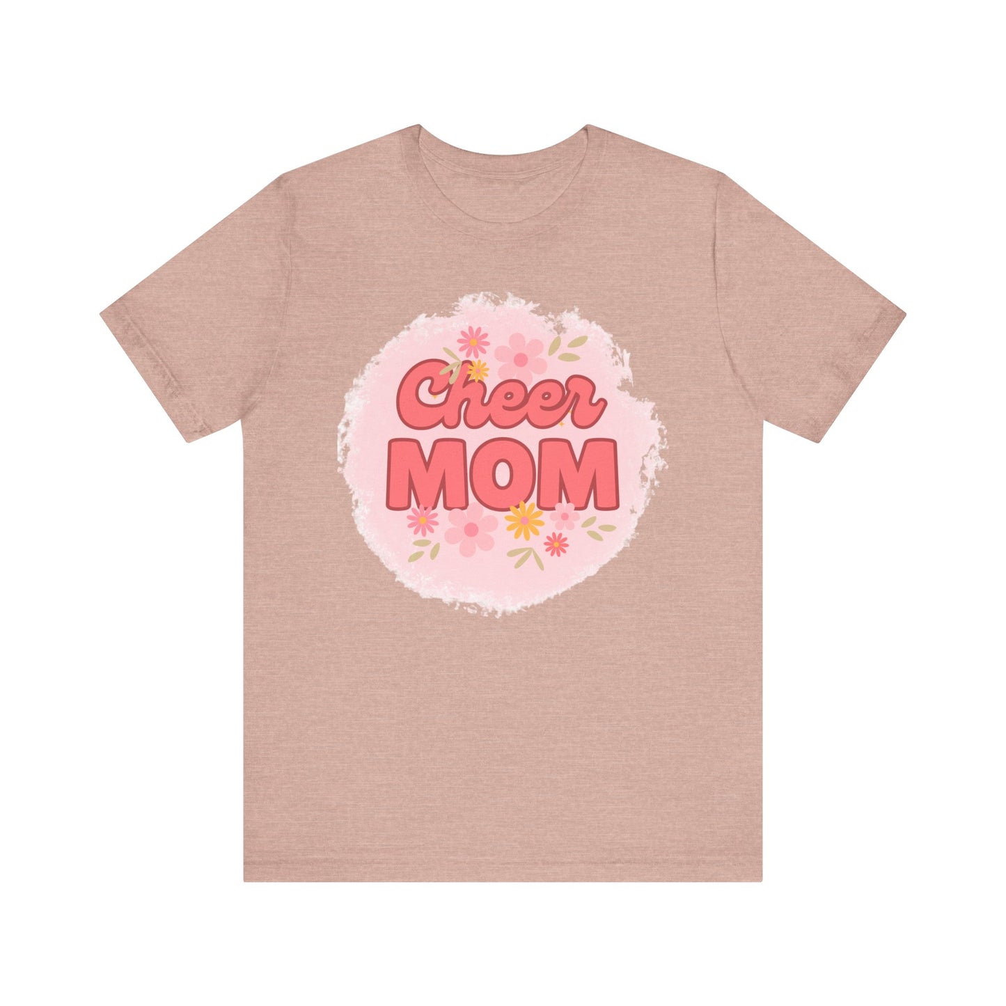 Cheer Mom Short Sleeve Tee, Gift for Cheer Moms, Cheerleader Apparel, Casual Summer Tee, Mother's Day Gift