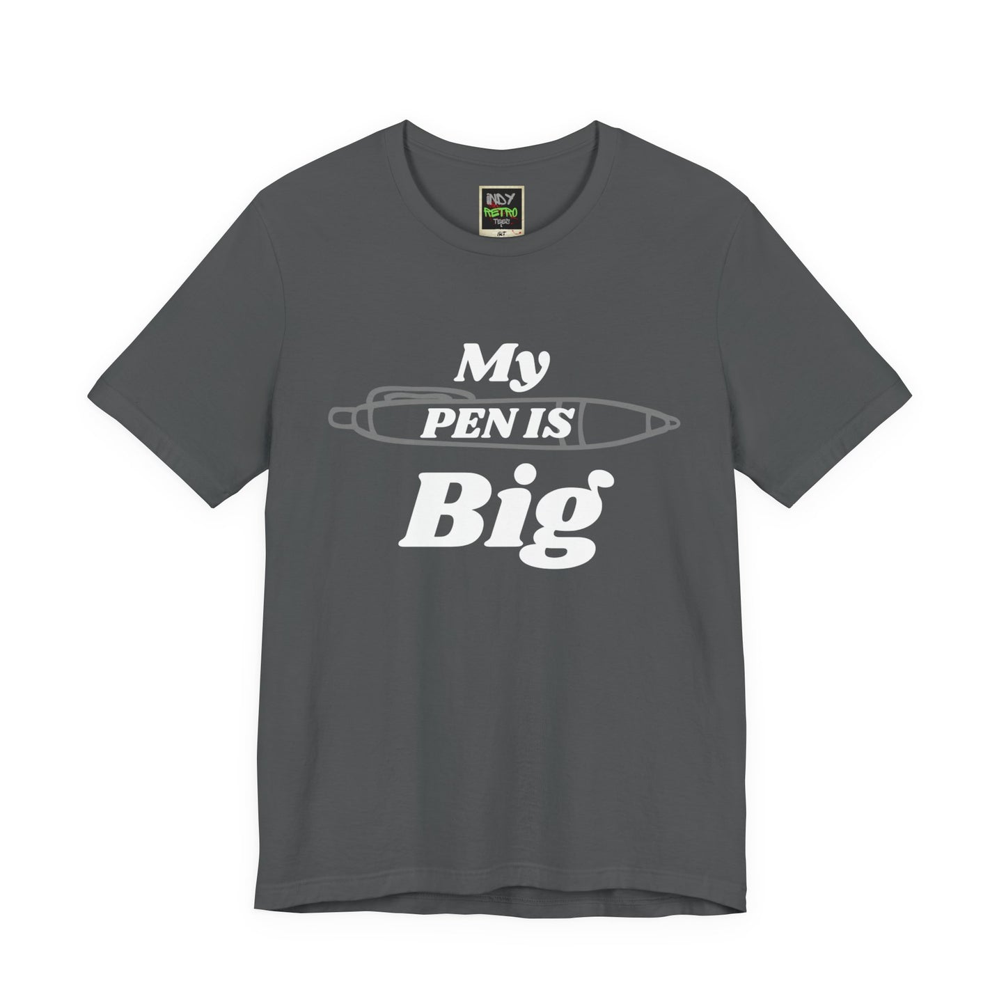 "My Pen IS Big" Illustration Unisex Tee, Cute Gift for Writers, Quirky Graphic Tee, Creative Clothing, Journal Lover's Apparel