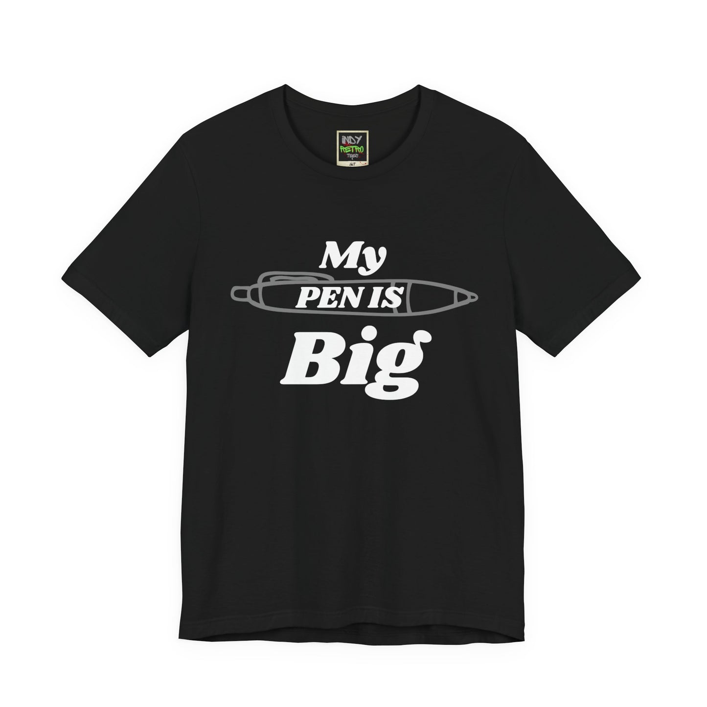 "My Pen IS Big" Illustration Unisex Tee, Cute Gift for Writers, Quirky Graphic Tee, Creative Clothing, Journal Lover's Apparel