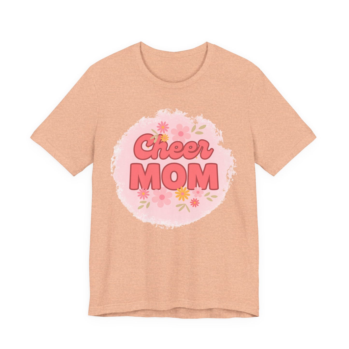 Cheer Mom Short Sleeve Tee, Gift for Cheer Moms, Cheerleader Apparel, Casual Summer Tee, Mother's Day Gift