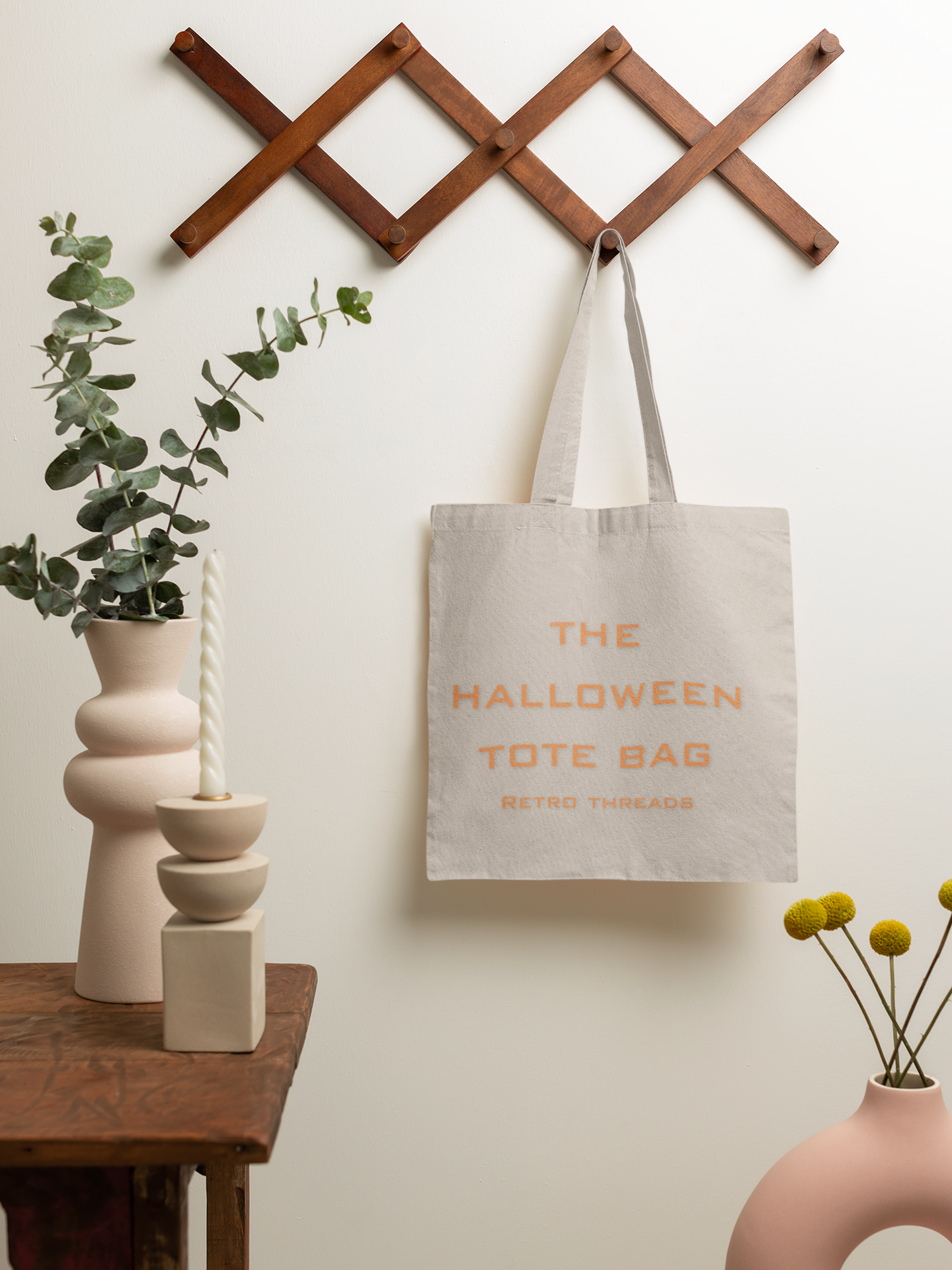 Halloween Cotton Canvas Tote Bag, Eco-Friendly Shopping Bag, Trick-or-Treat Tote, Seasonal Gift, Halloween Party Accessory