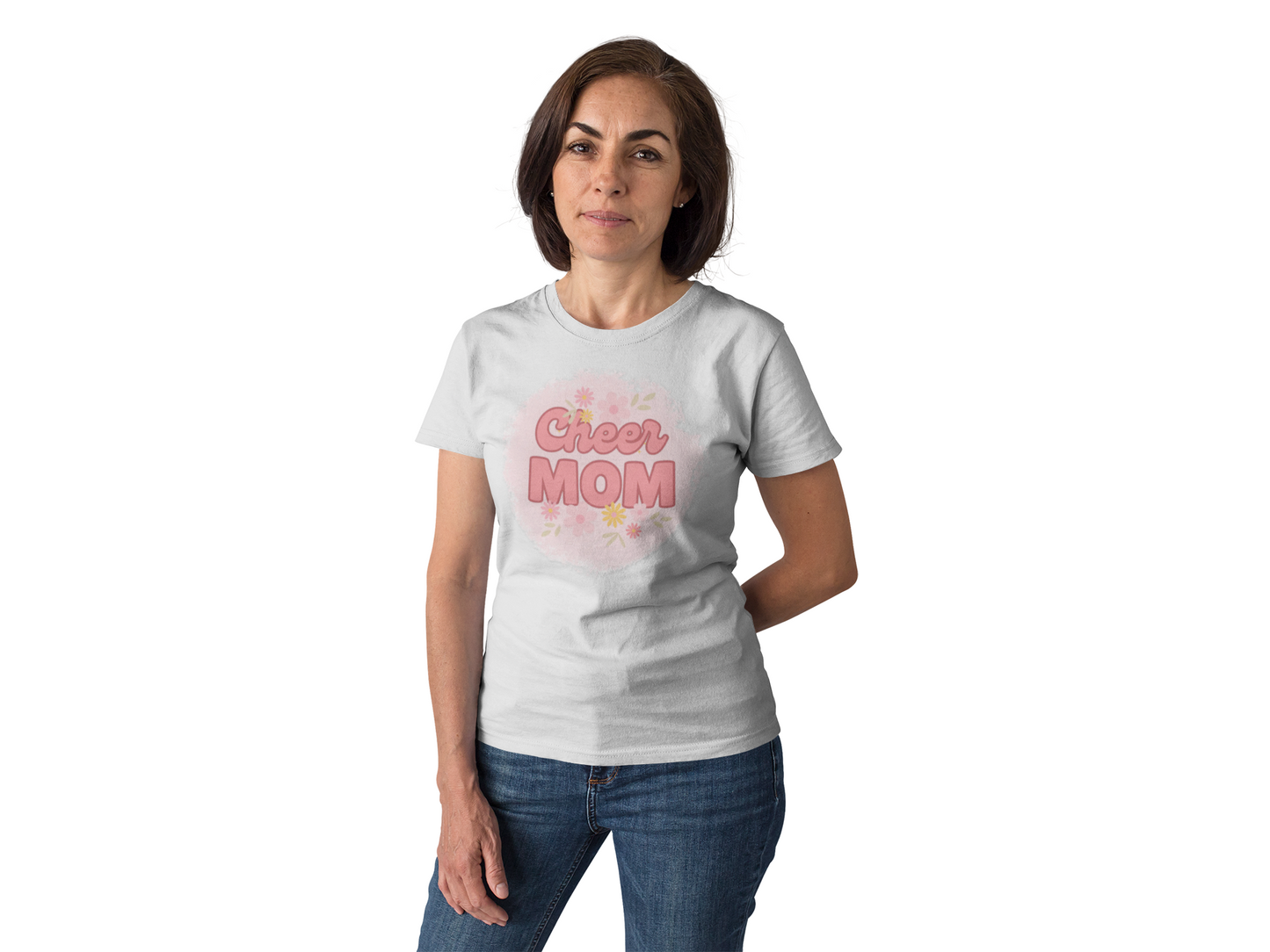 Cheer Mom Short Sleeve Tee, Gift for Cheer Moms, Cheerleader Apparel, Casual Summer Tee, Mother's Day Gift