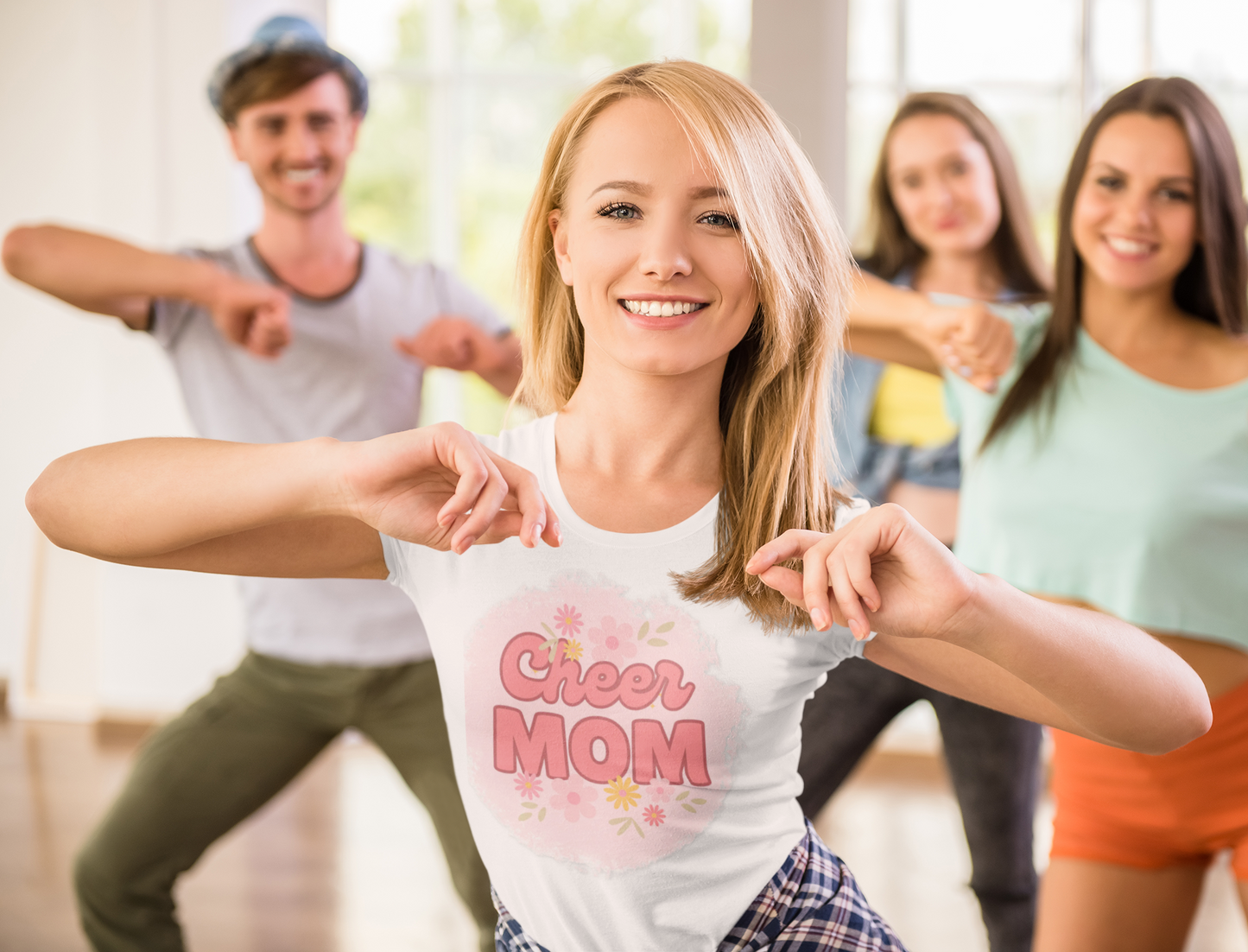 Cheer Mom Short Sleeve Tee, Gift for Cheer Moms, Cheerleader Apparel, Casual Summer Tee, Mother's Day Gift