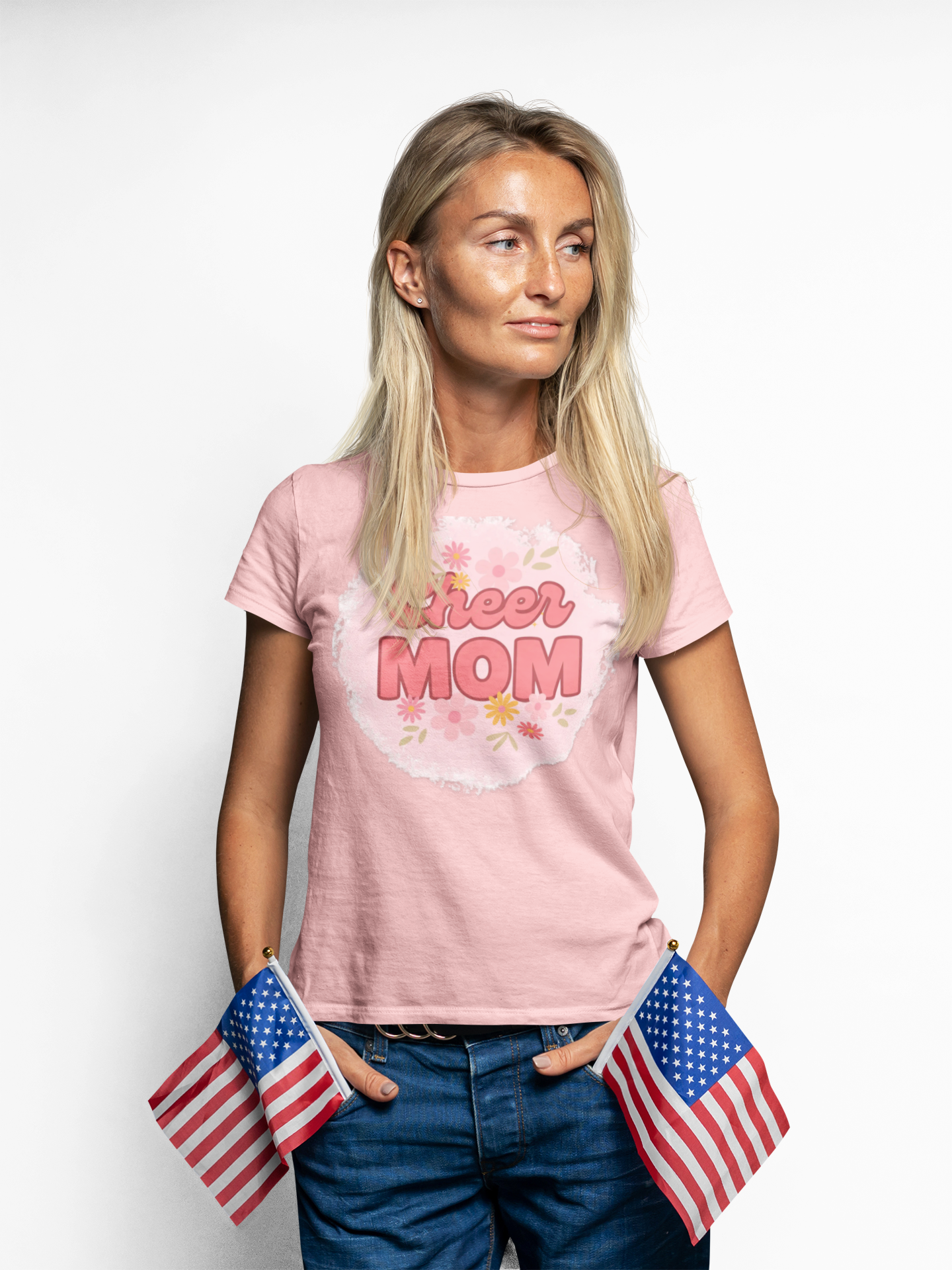 Cheer Mom Short Sleeve Tee, Gift for Cheer Moms, Cheerleader Apparel, Casual Summer Tee, Mother's Day Gift