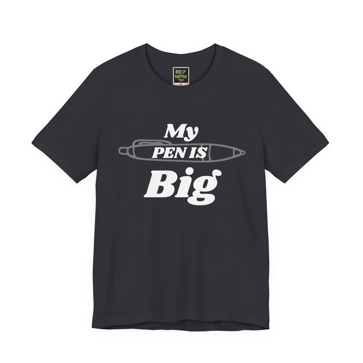 "My Pen IS Big" Illustration Unisex Tee, Cute Gift for Writers, Quirky Graphic Tee, Creative Clothing, Journal Lover's Apparel