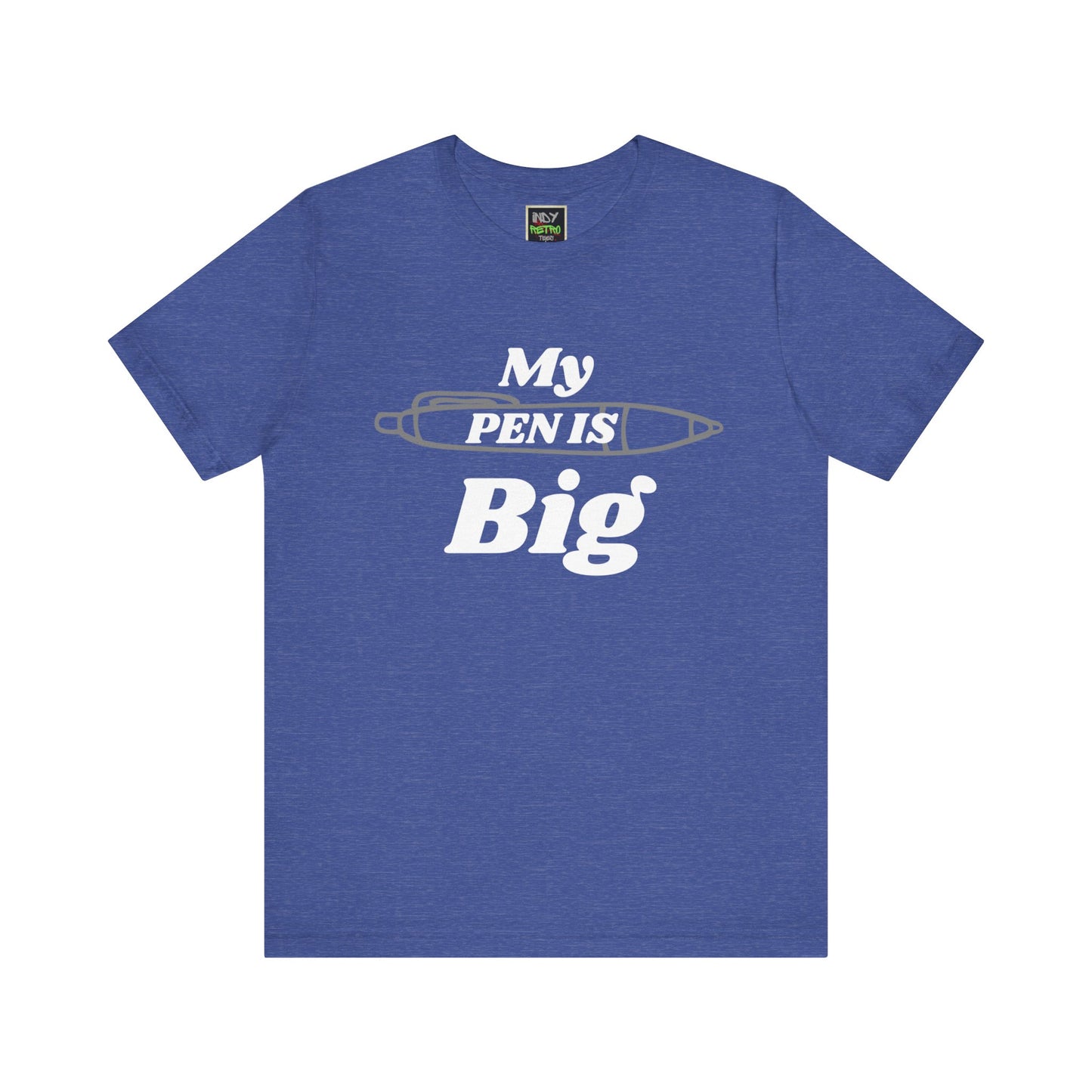 "My Pen IS Big" Illustration Unisex Tee, Cute Gift for Writers, Quirky Graphic Tee, Creative Clothing, Journal Lover's Apparel