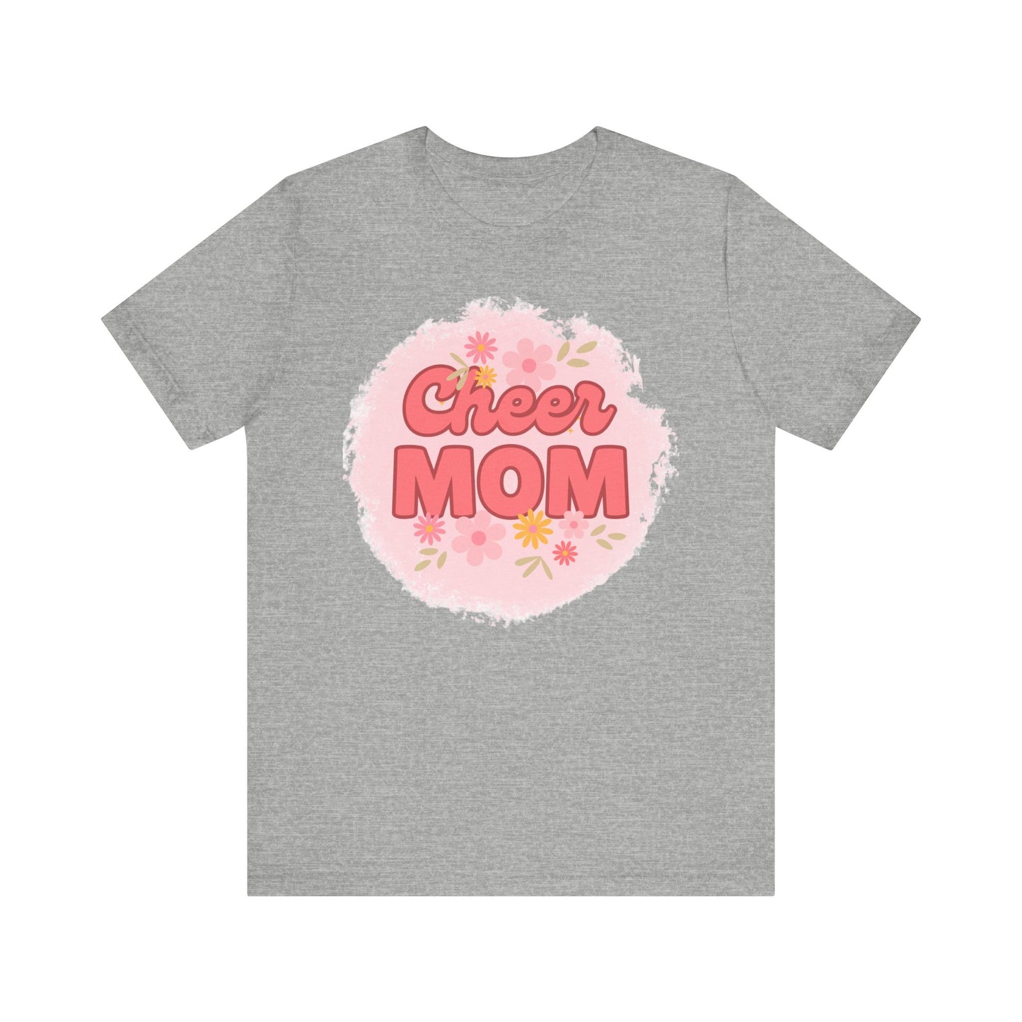 Cheer Mom Short Sleeve Tee, Gift for Cheer Moms, Cheerleader Apparel, Casual Summer Tee, Mother's Day Gift
