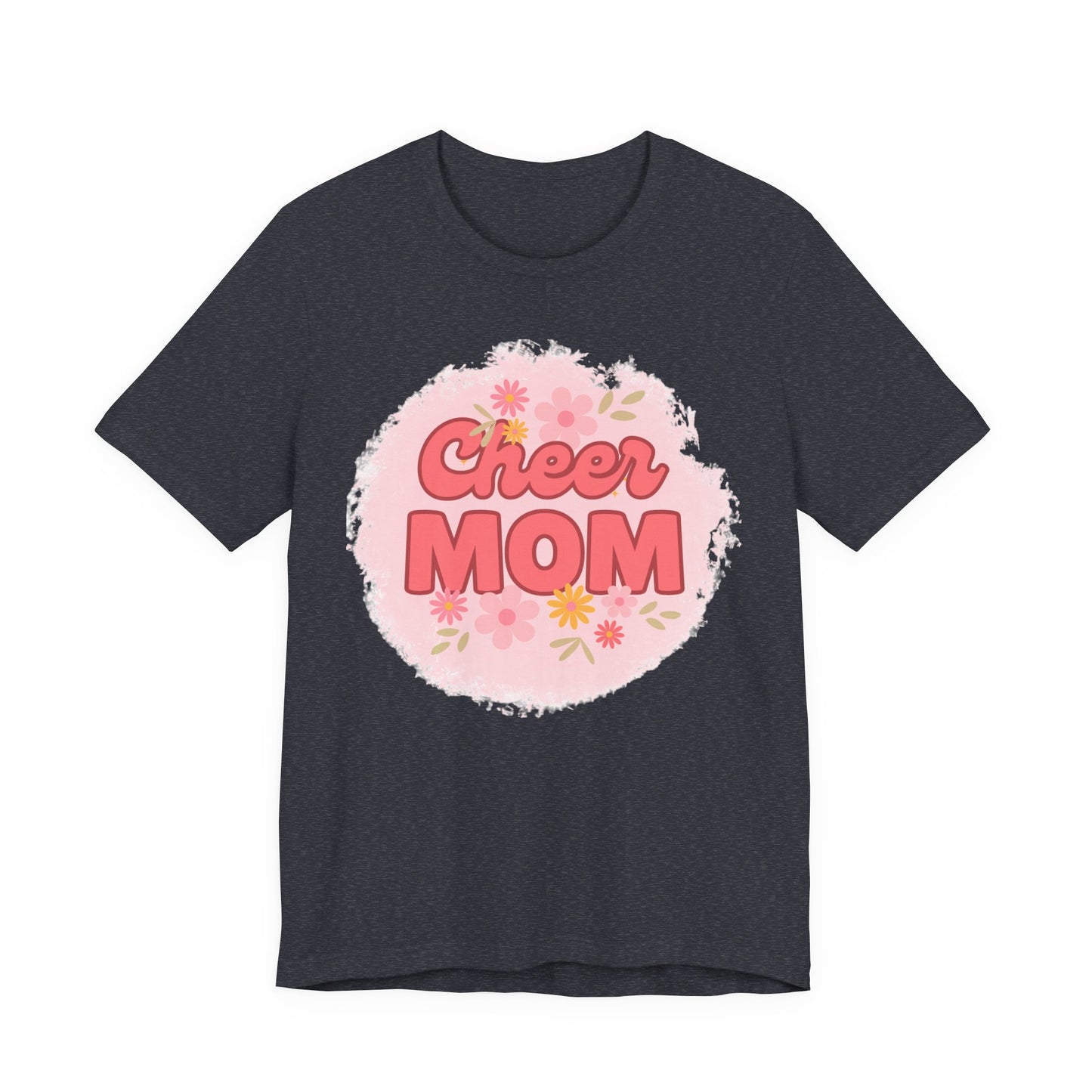 Cheer Mom Short Sleeve Tee, Gift for Cheer Moms, Cheerleader Apparel, Casual Summer Tee, Mother's Day Gift
