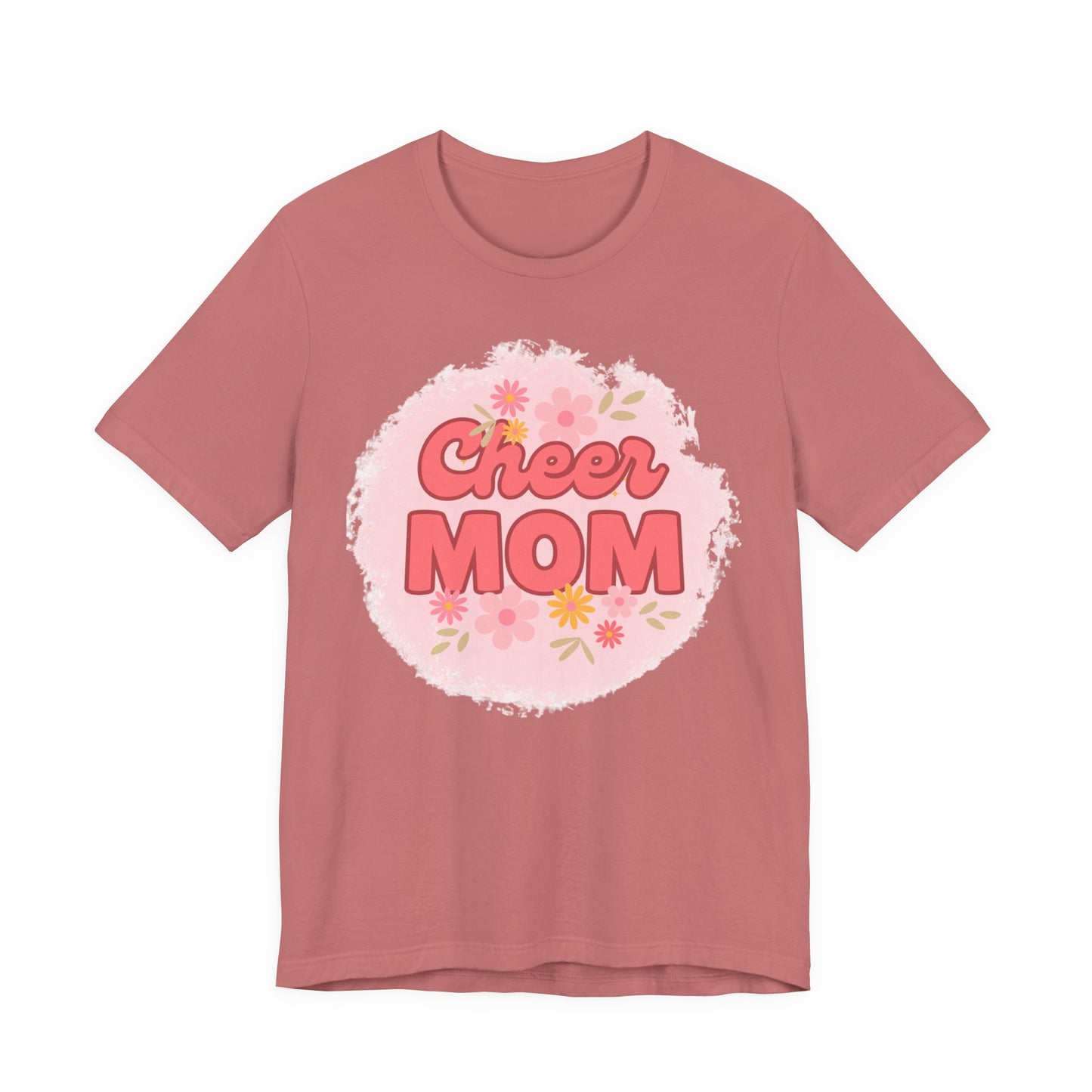 Cheer Mom Short Sleeve Tee, Gift for Cheer Moms, Cheerleader Apparel, Casual Summer Tee, Mother's Day Gift