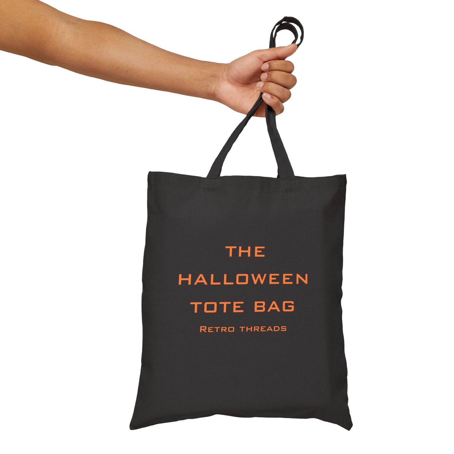 Halloween Cotton Canvas Tote Bag, Eco-Friendly Shopping Bag, Trick-or-Treat Tote, Seasonal Gift, Halloween Party Accessory