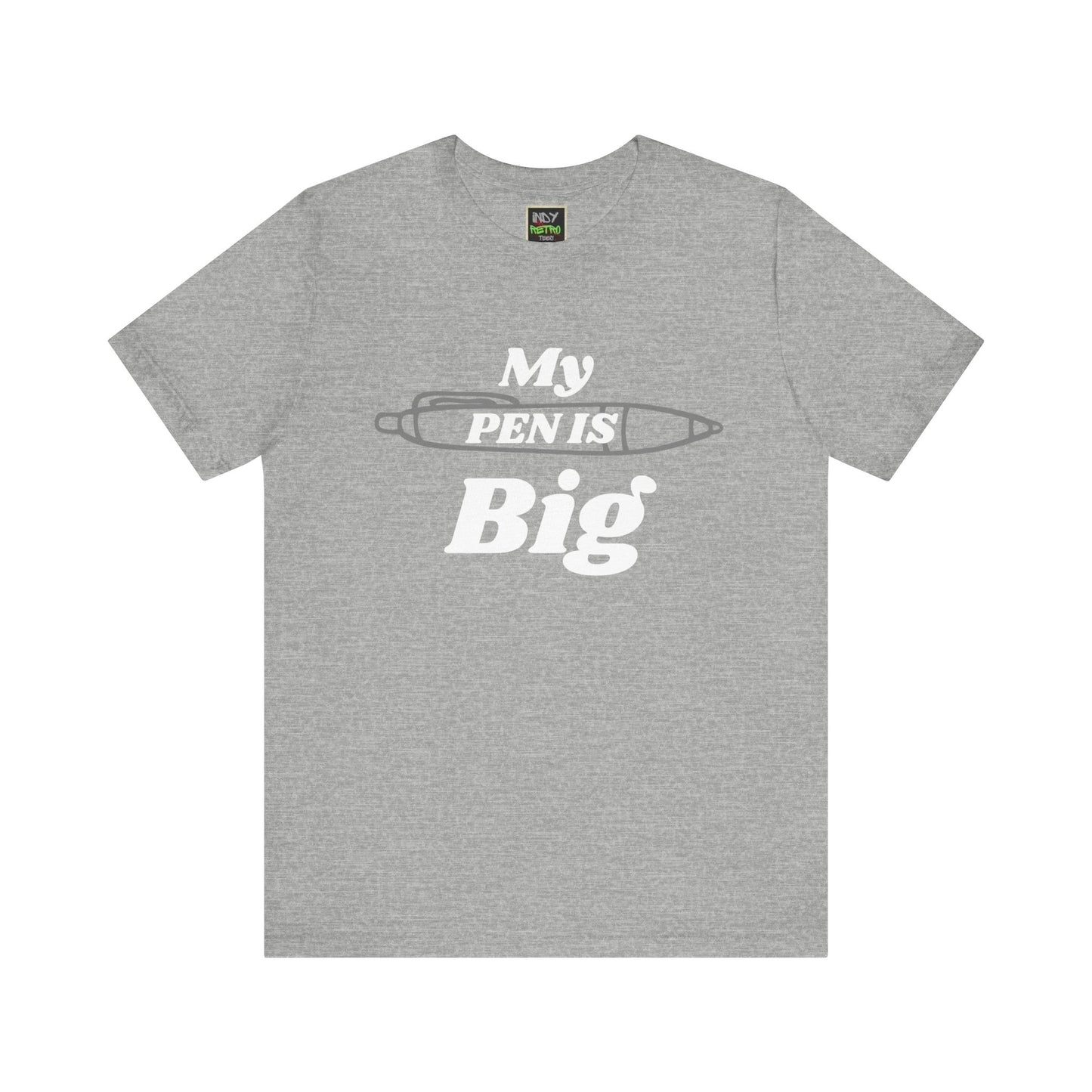 "My Pen IS Big" Illustration Unisex Tee, Cute Gift for Writers, Quirky Graphic Tee, Creative Clothing, Journal Lover's Apparel