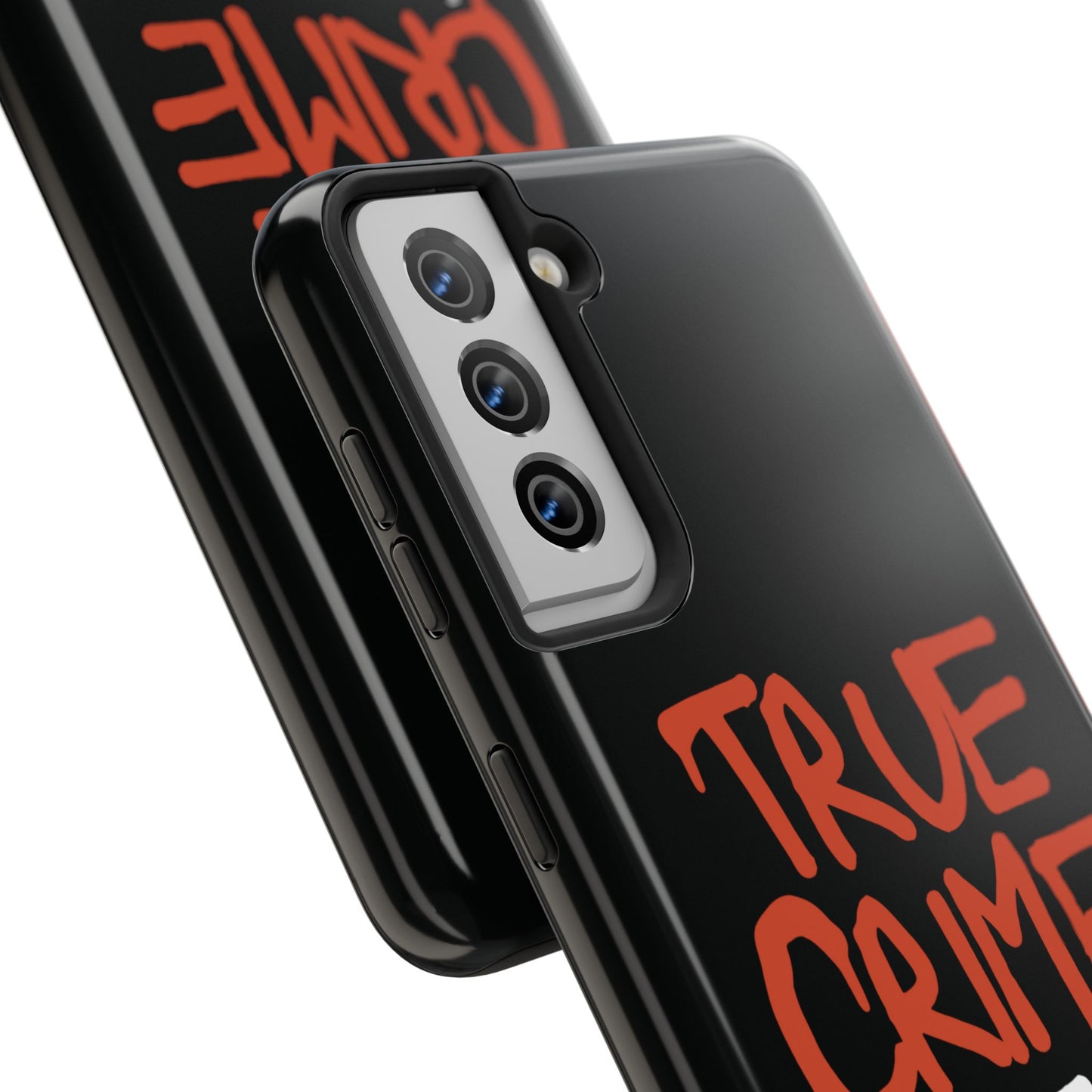 True Crime Tough Phone Cases, Durable Cases for Crime Lovers, Gift for True Crime Fans, Black Phone Accessories, Crime Theme Tech Gear