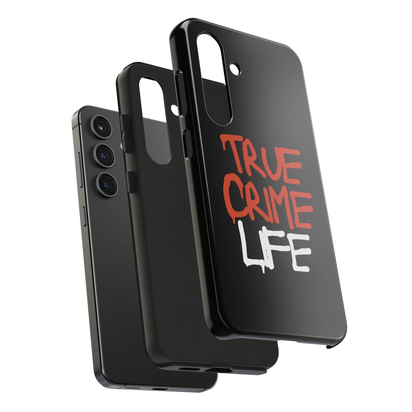 True Crime Tough Phone Cases, Durable Cases for Crime Lovers, Gift for True Crime Fans, Black Phone Accessories, Crime Theme Tech Gear
