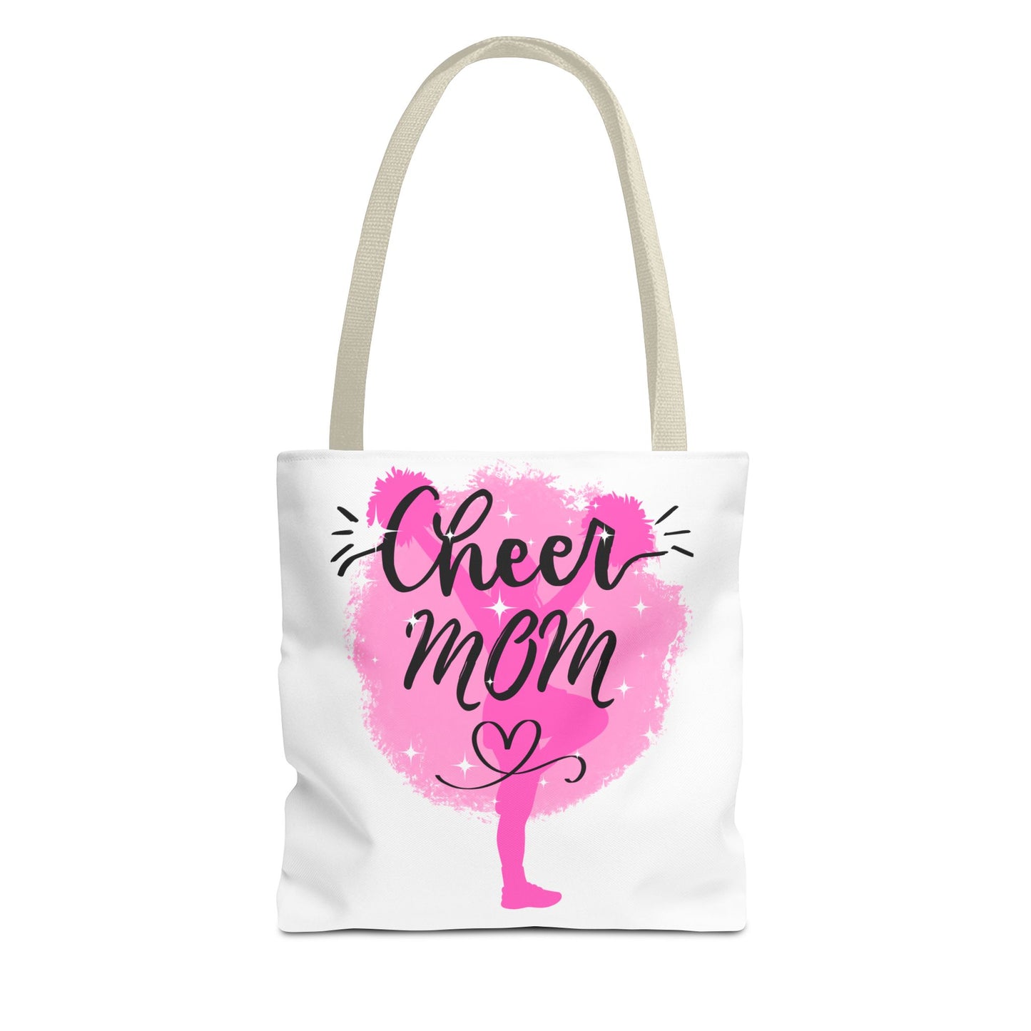 Cheer Mom Tote Bag, Cheerleading Gift, Athletic Tote, Stylish Mom Bag, Personalized Sporty Tote