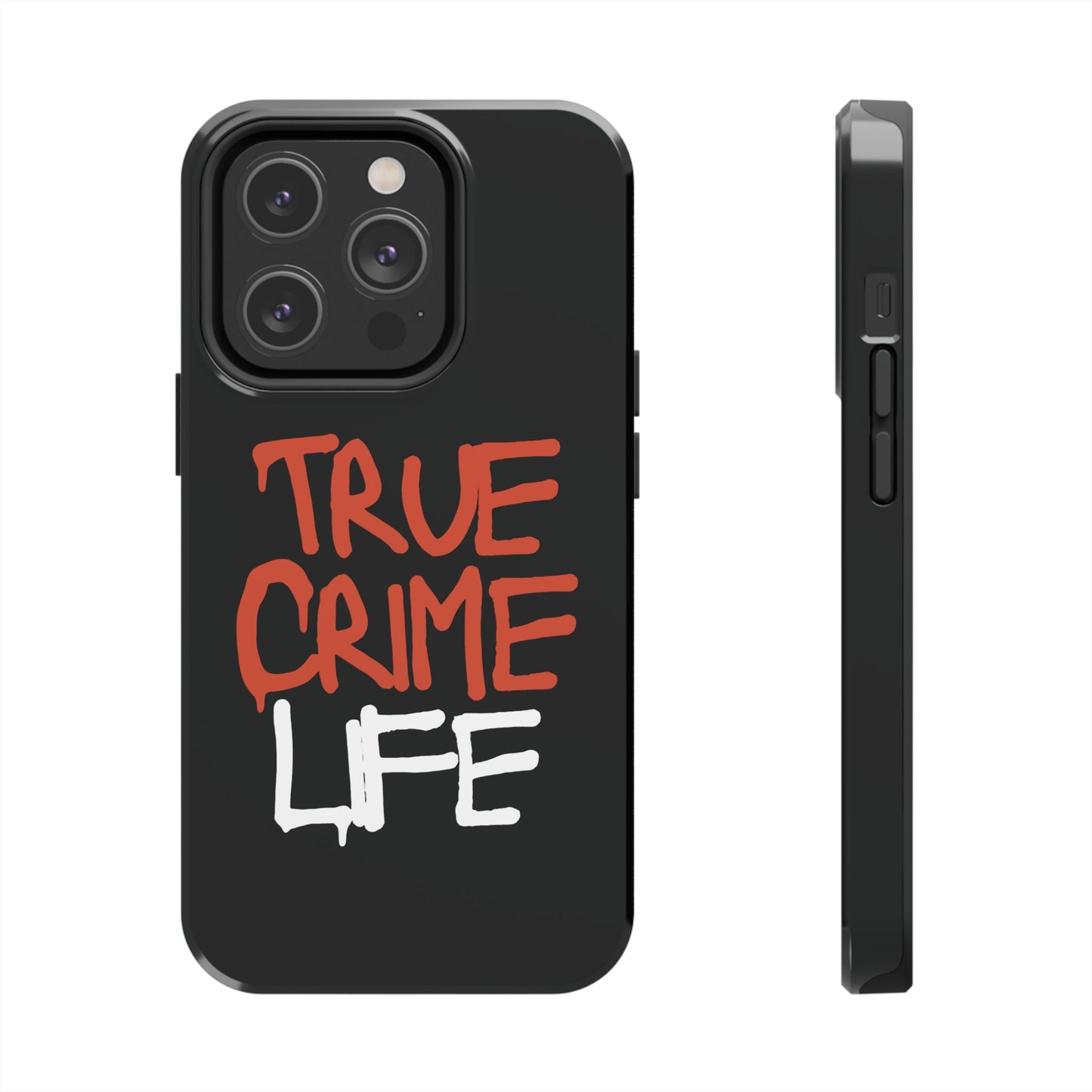 True Crime Tough Phone Cases, Durable Cases for Crime Lovers, Gift for True Crime Fans, Black Phone Accessories, Crime Theme Tech Gear