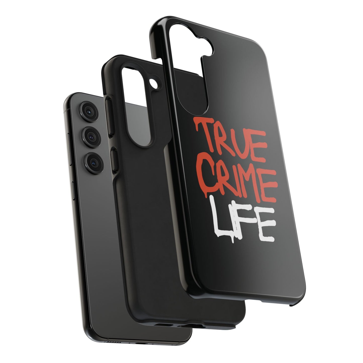True Crime Tough Phone Cases, Durable Cases for Crime Lovers, Gift for True Crime Fans, Black Phone Accessories, Crime Theme Tech Gear