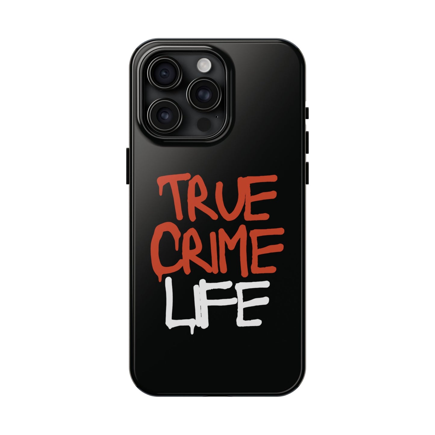 True Crime Tough Phone Cases, Durable Cases for Crime Lovers, Gift for True Crime Fans, Black Phone Accessories, Crime Theme Tech Gear