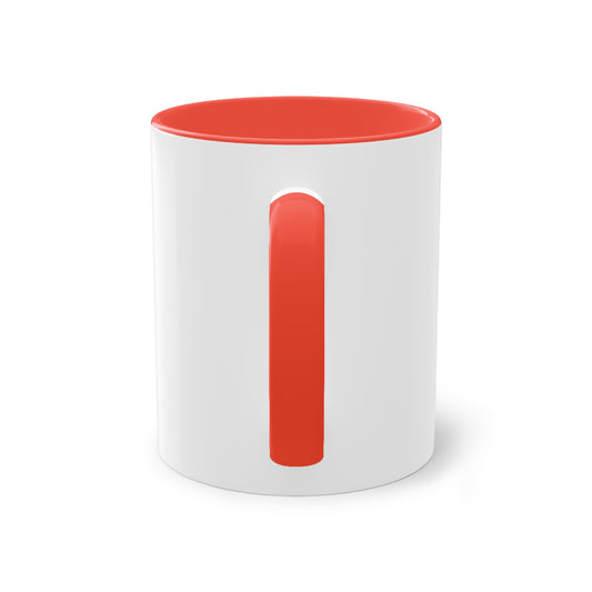 Horror-Themed Two-Tone Coffee Mug, Living for the Horror, Halloween Gift, Unique Coffee Cup, Horror Lover's Mug, Spooky Drinkware