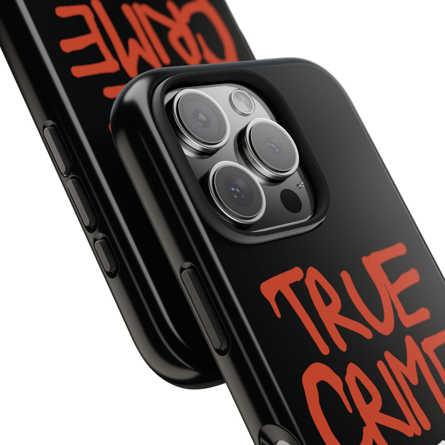 True Crime Tough Phone Cases, Durable Cases for Crime Lovers, Gift for True Crime Fans, Black Phone Accessories, Crime Theme Tech Gear
