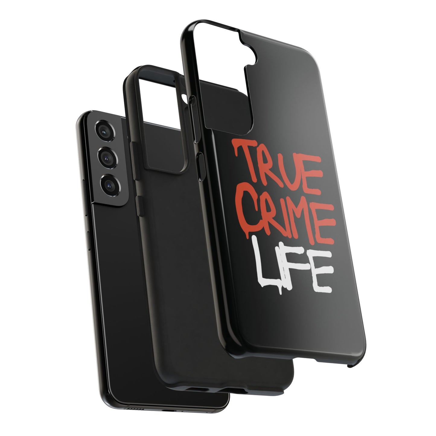 True Crime Tough Phone Cases, Durable Cases for Crime Lovers, Gift for True Crime Fans, Black Phone Accessories, Crime Theme Tech Gear