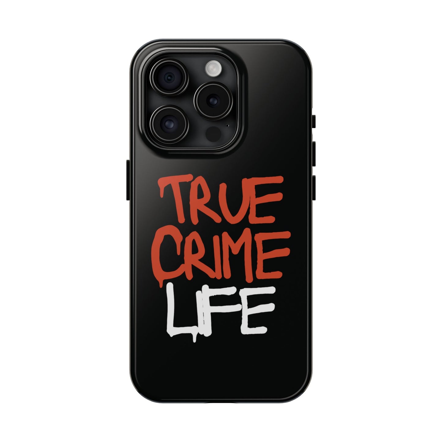 True Crime Tough Phone Cases, Durable Cases for Crime Lovers, Gift for True Crime Fans, Black Phone Accessories, Crime Theme Tech Gear