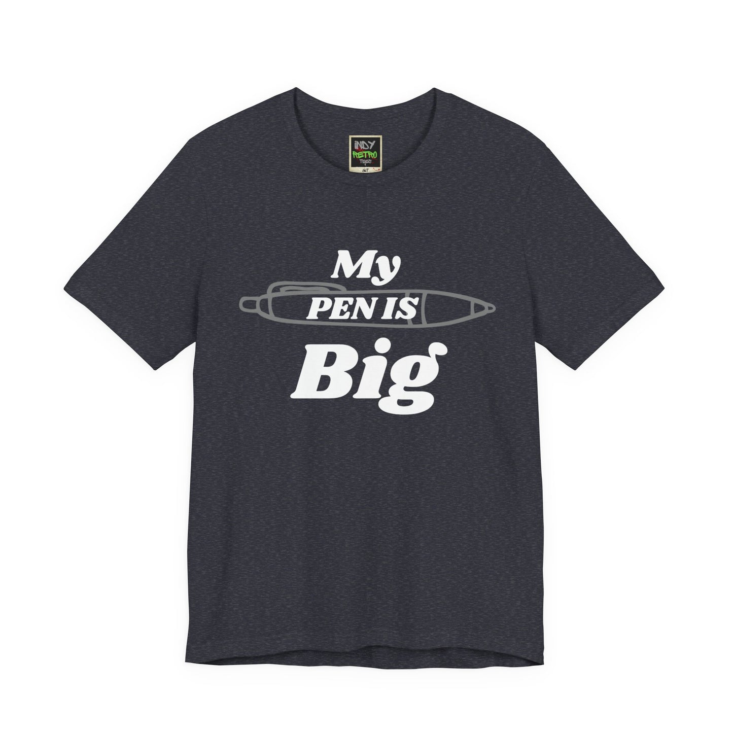 "My Pen IS Big" Illustration Unisex Tee, Cute Gift for Writers, Quirky Graphic Tee, Creative Clothing, Journal Lover's Apparel