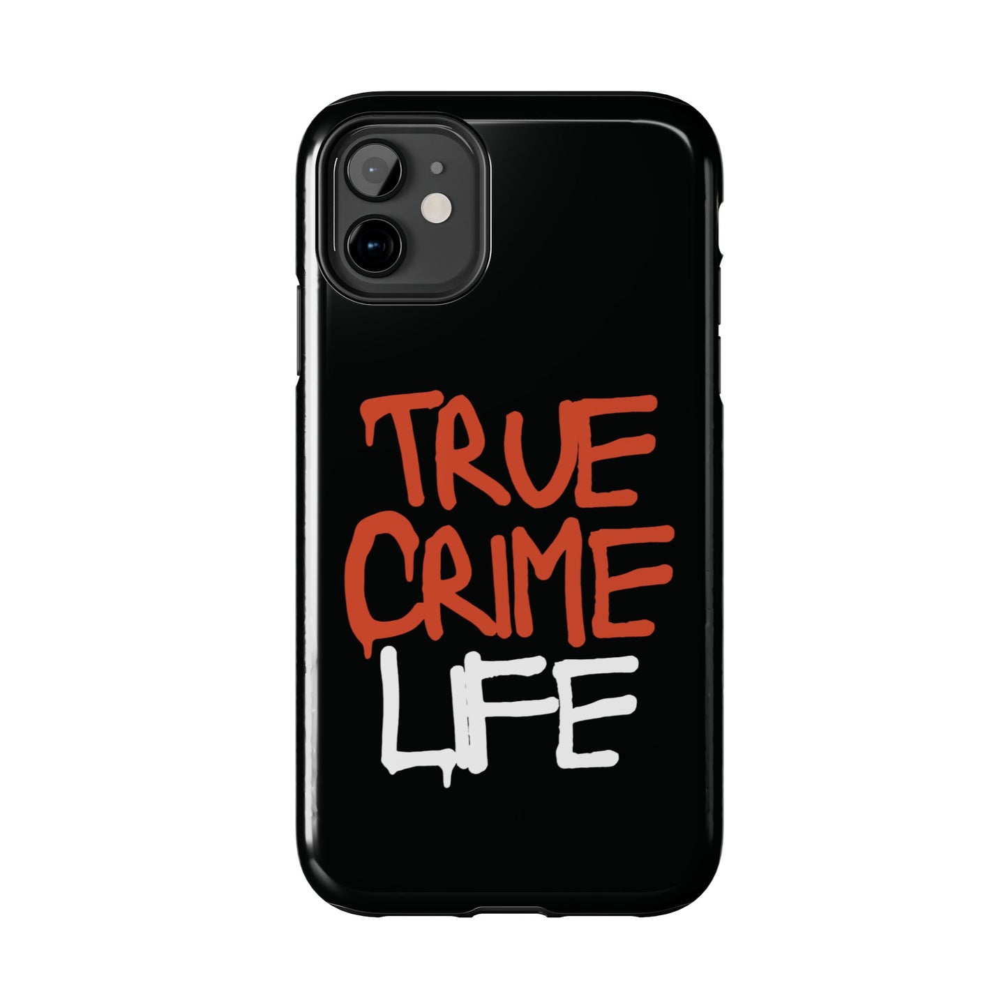 True Crime Tough Phone Cases, Durable Cases for Crime Lovers, Gift for True Crime Fans, Black Phone Accessories, Crime Theme Tech Gear