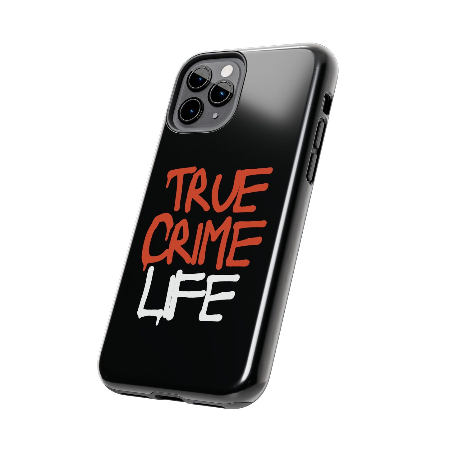 True Crime Tough Phone Cases, Durable Cases for Crime Lovers, Gift for True Crime Fans, Black Phone Accessories, Crime Theme Tech Gear