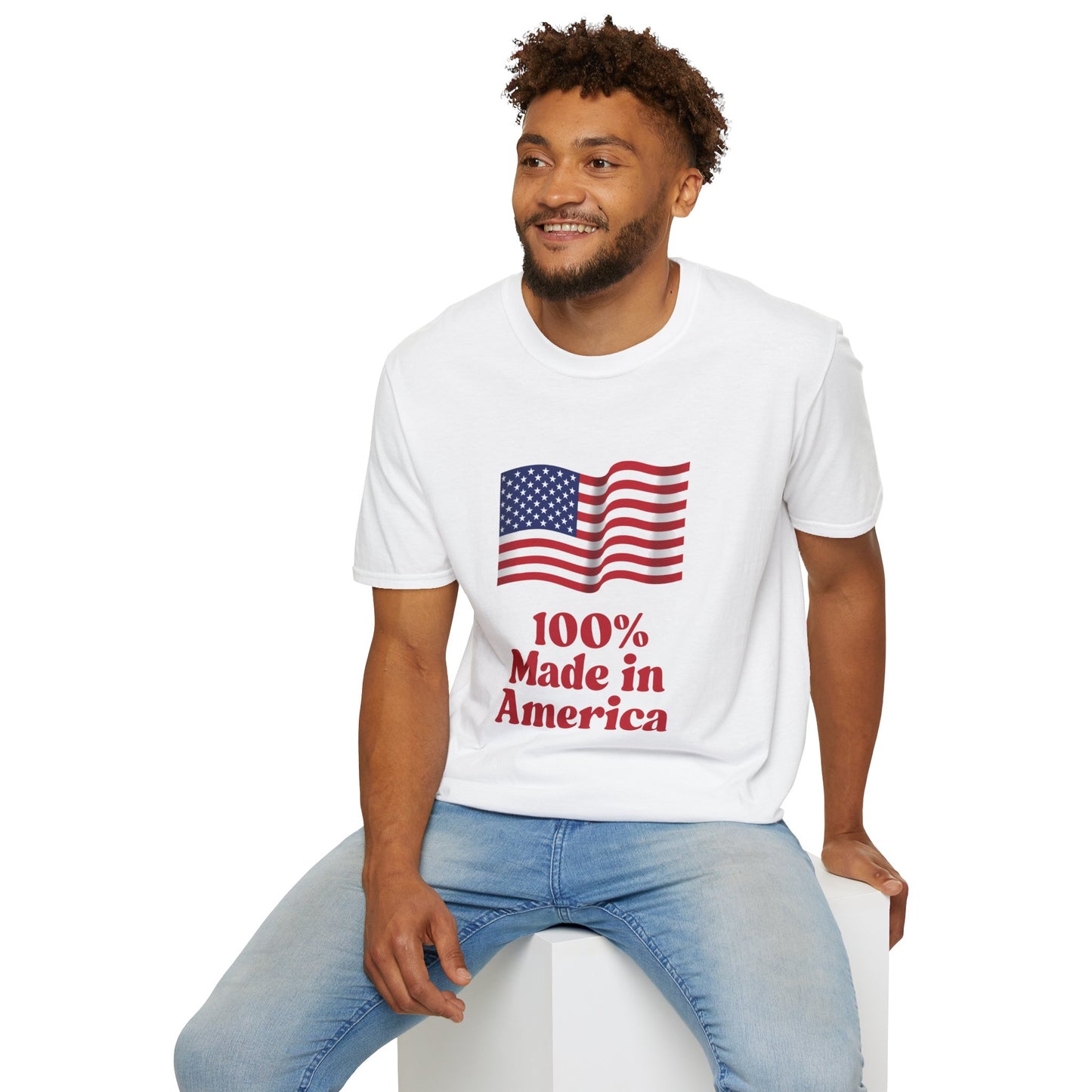 Made in America Unisex Softstyle T-Shirt | Patriotic Tee, USA Flag Shirt, Gift for Veterans, Fourth of July Celebration, American [...]