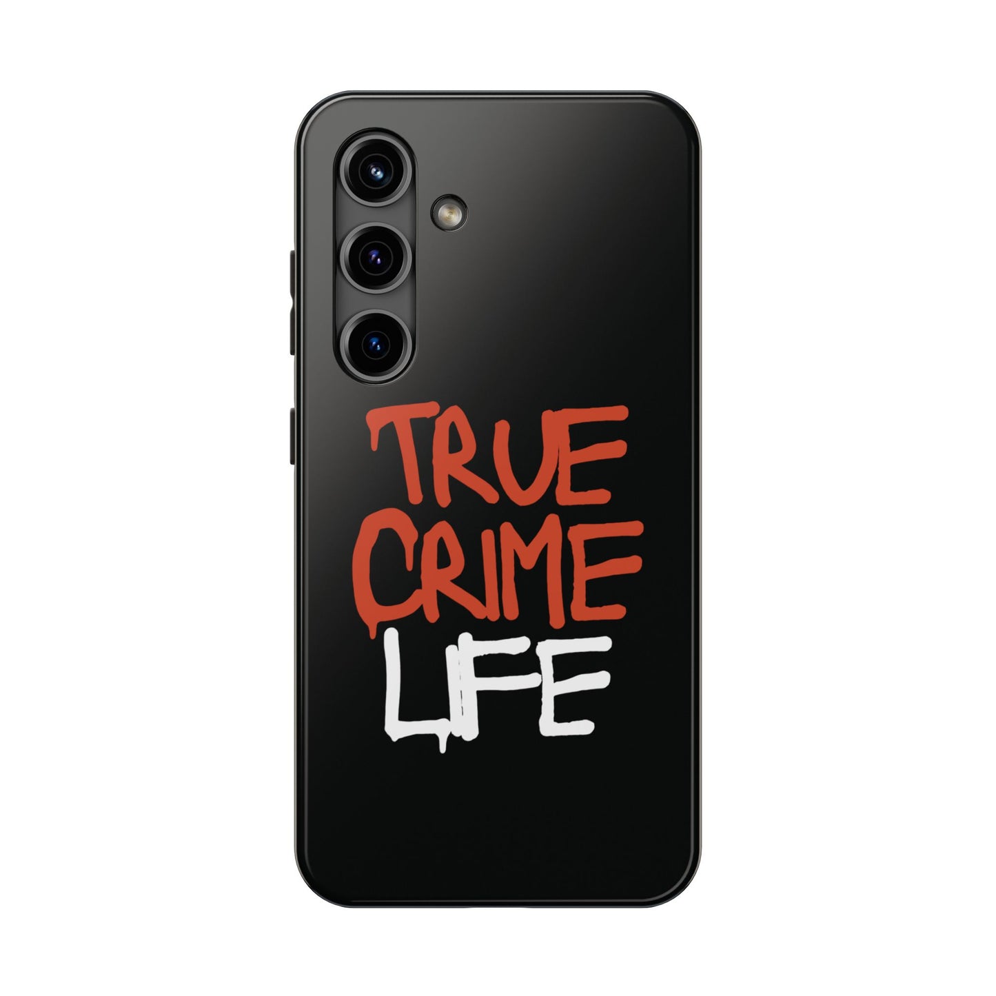 True Crime Tough Phone Cases, Durable Cases for Crime Lovers, Gift for True Crime Fans, Black Phone Accessories, Crime Theme Tech Gear
