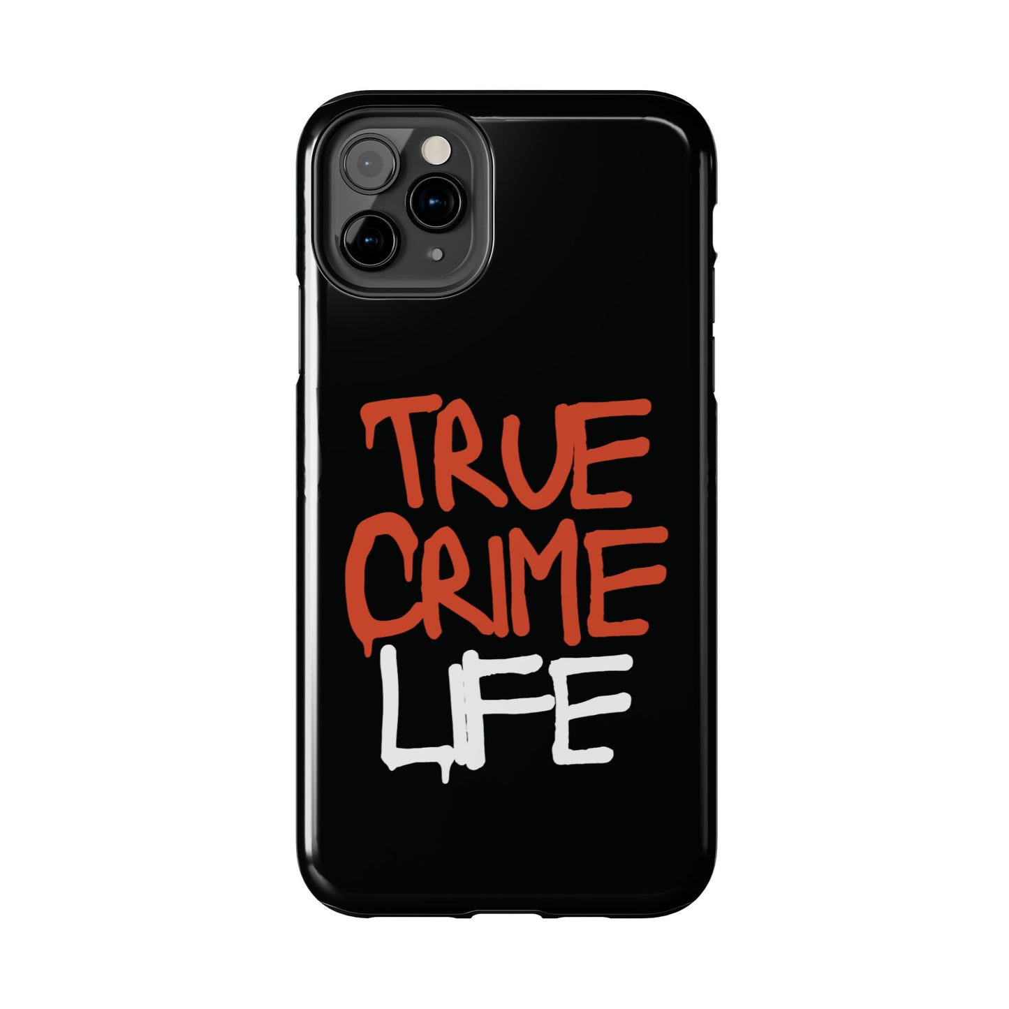 True Crime Tough Phone Cases, Durable Cases for Crime Lovers, Gift for True Crime Fans, Black Phone Accessories, Crime Theme Tech Gear