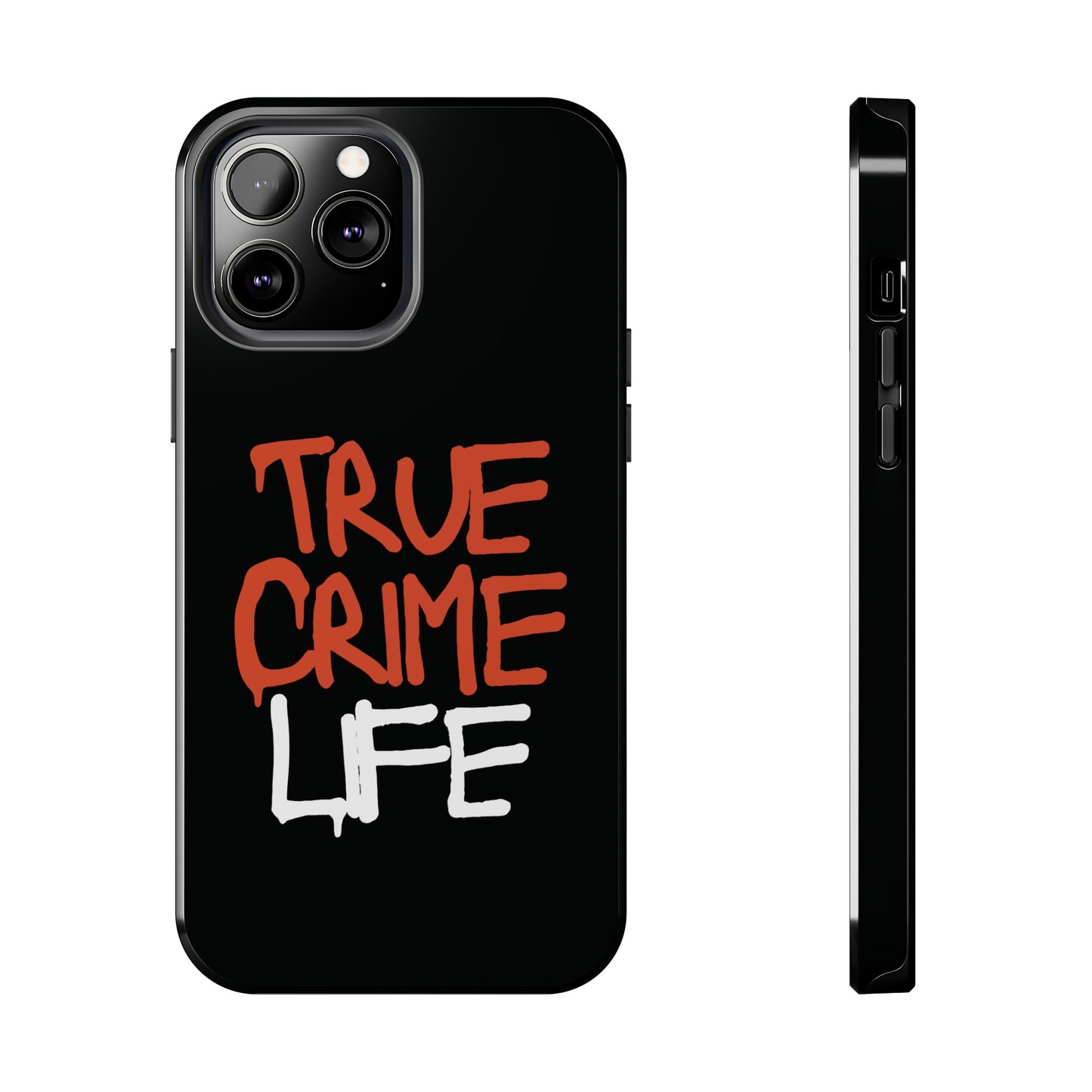 True Crime Tough Phone Cases, Durable Cases for Crime Lovers, Gift for True Crime Fans, Black Phone Accessories, Crime Theme Tech Gear