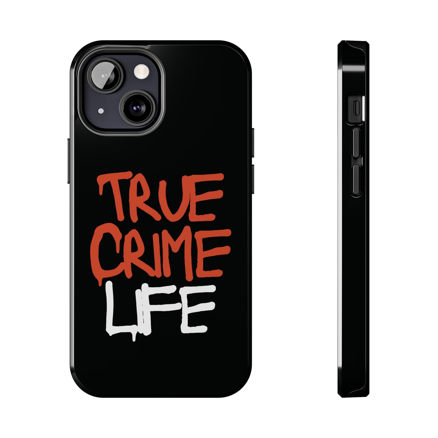 True Crime Tough Phone Cases, Durable Cases for Crime Lovers, Gift for True Crime Fans, Black Phone Accessories, Crime Theme Tech Gear