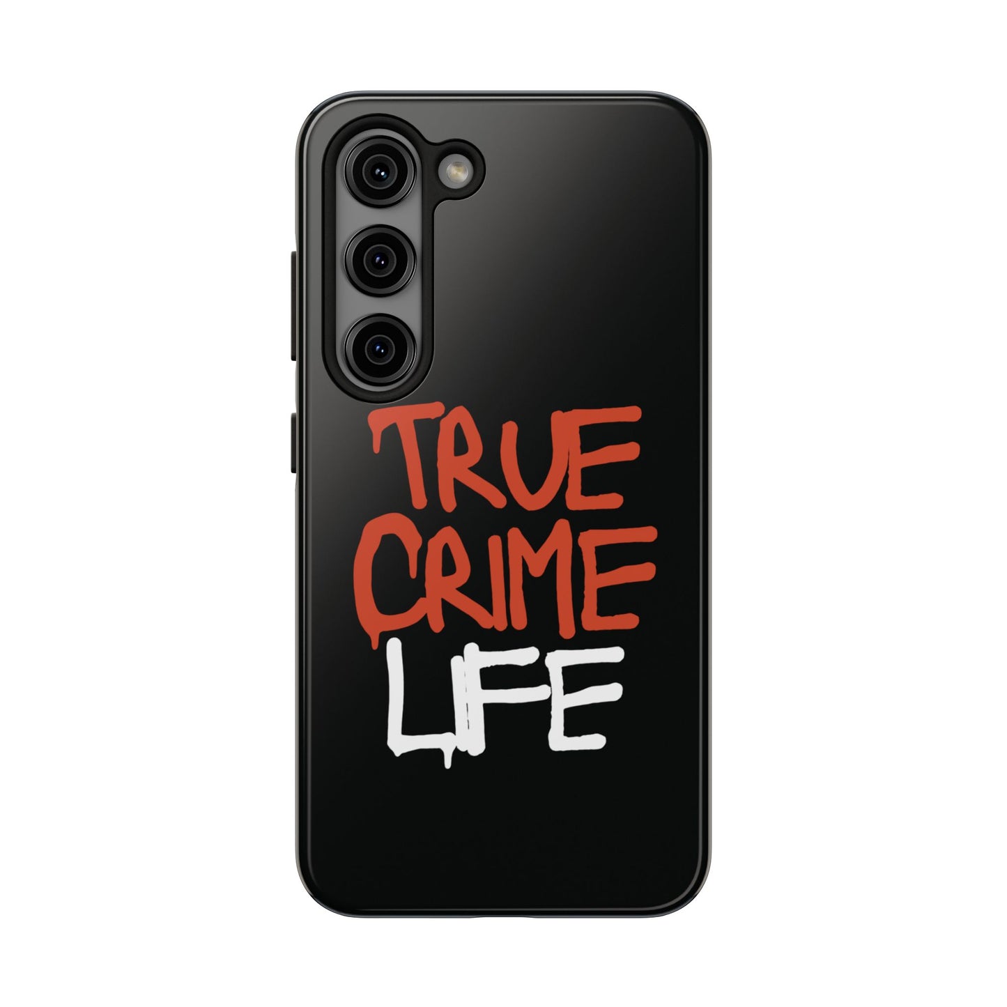 True Crime Tough Phone Cases, Durable Cases for Crime Lovers, Gift for True Crime Fans, Black Phone Accessories, Crime Theme Tech Gear