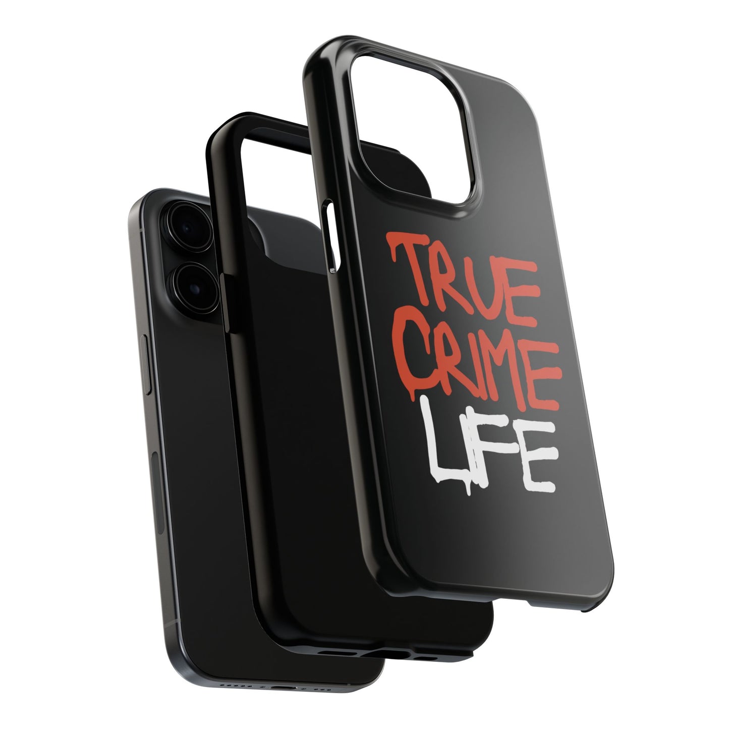 True Crime Tough Phone Cases, Durable Cases for Crime Lovers, Gift for True Crime Fans, Black Phone Accessories, Crime Theme Tech Gear