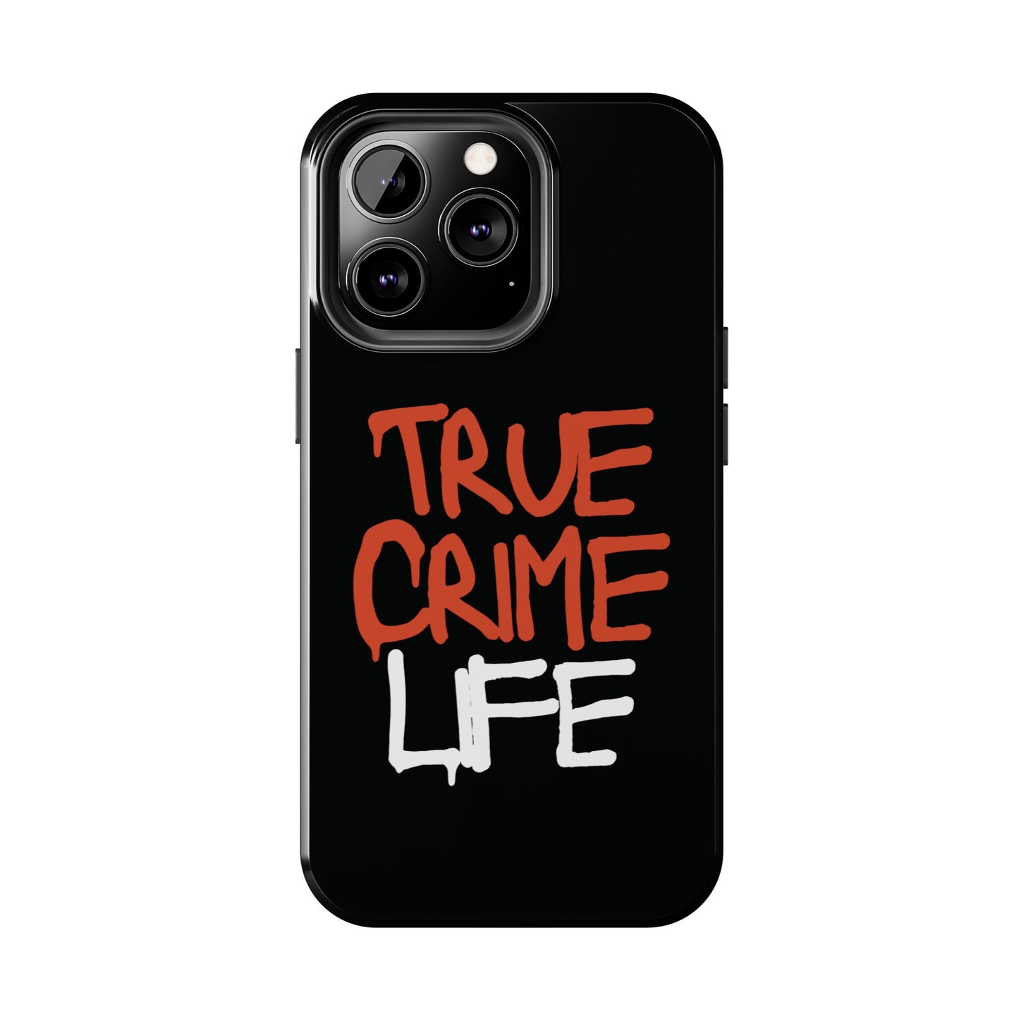 True Crime Tough Phone Cases, Durable Cases for Crime Lovers, Gift for True Crime Fans, Black Phone Accessories, Crime Theme Tech Gear