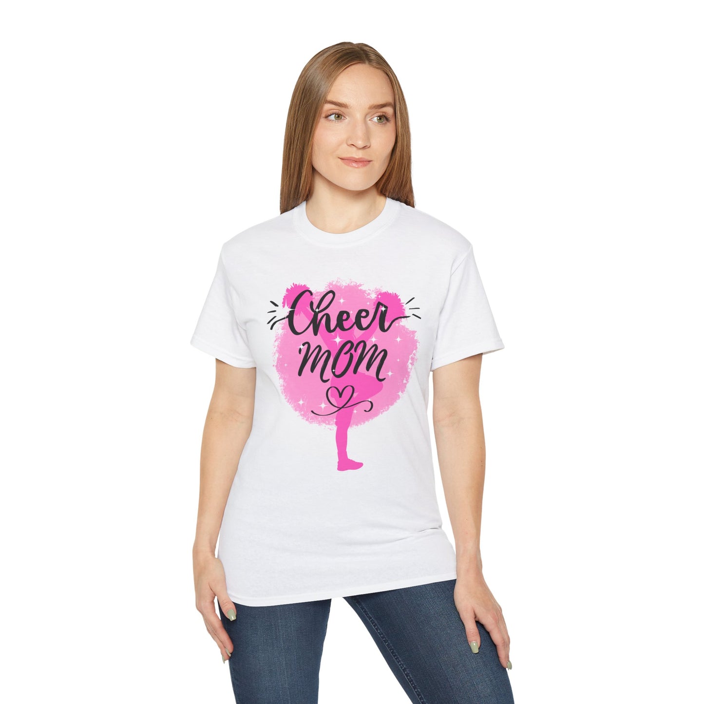 Cheer Mom Ultra Cotton Tee, Cheerleader Gift, Mother's Day Shirt, Sports Apparel, Appreciation Gift, Unisex T-Shirt