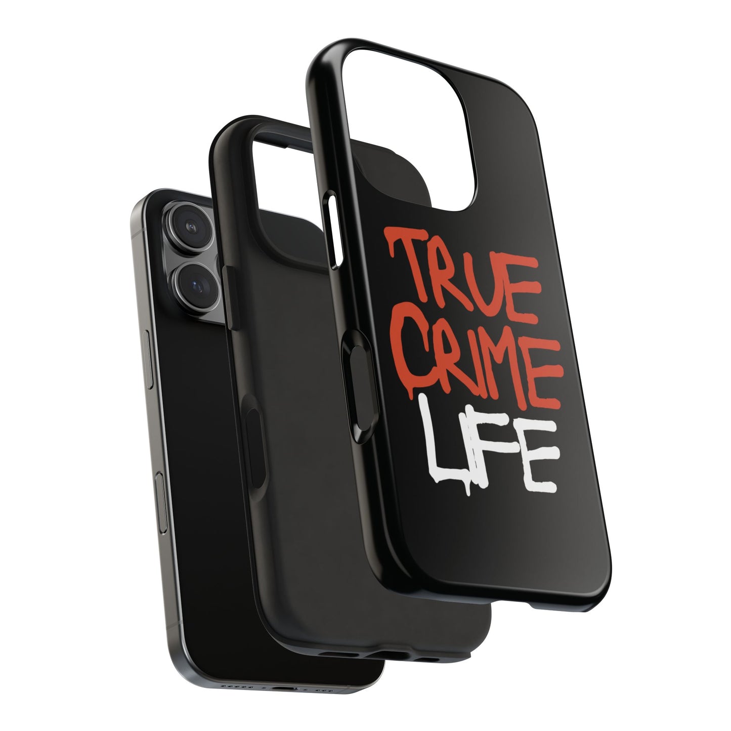 True Crime Tough Phone Cases, Durable Cases for Crime Lovers, Gift for True Crime Fans, Black Phone Accessories, Crime Theme Tech Gear