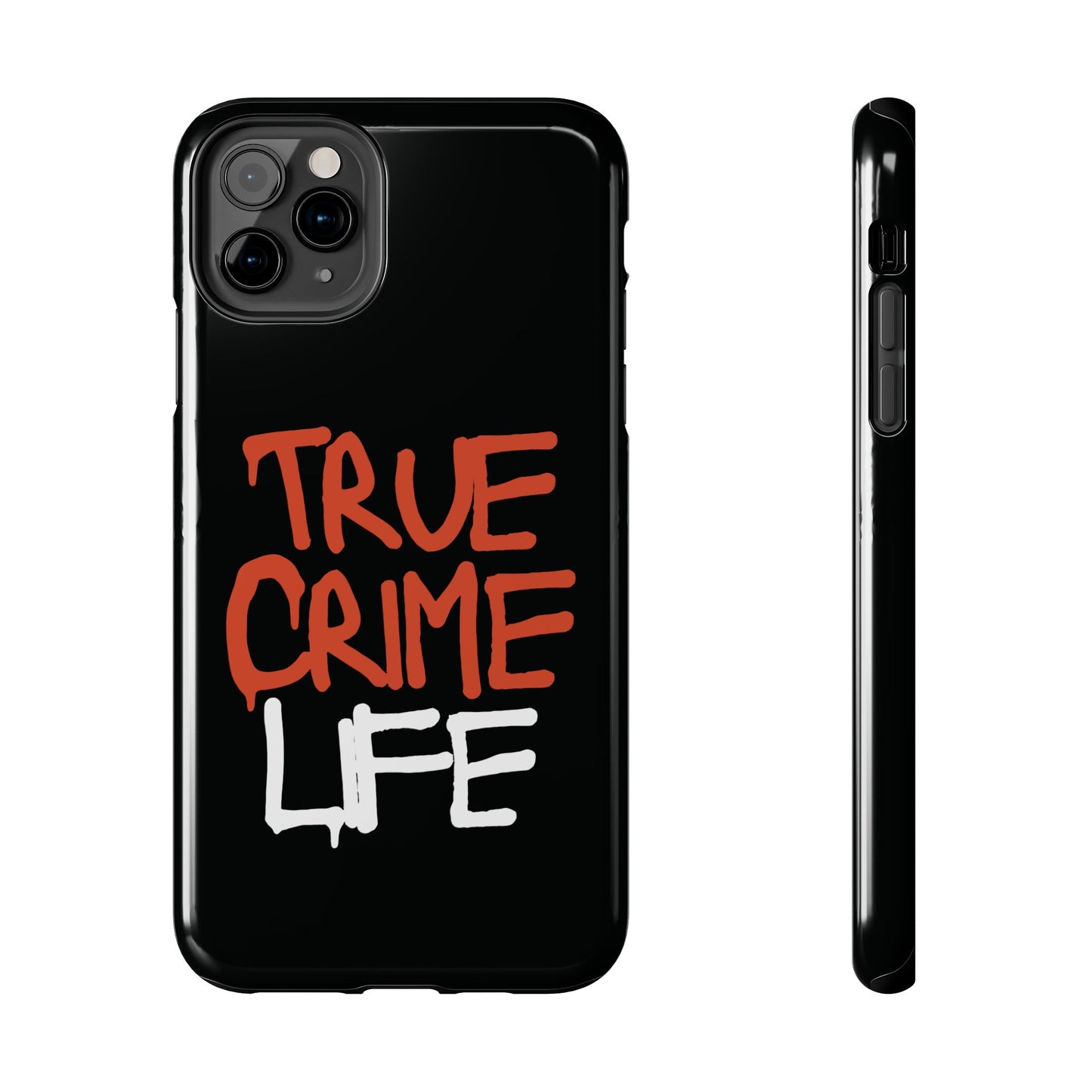 True Crime Tough Phone Cases, Durable Cases for Crime Lovers, Gift for True Crime Fans, Black Phone Accessories, Crime Theme Tech Gear