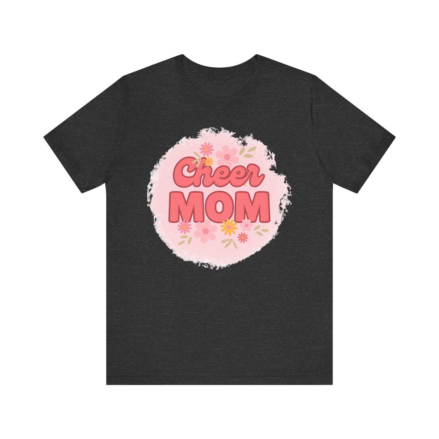 Cheer Mom Short Sleeve Tee, Gift for Cheer Moms, Cheerleader Apparel, Casual Summer Tee, Mother's Day Gift