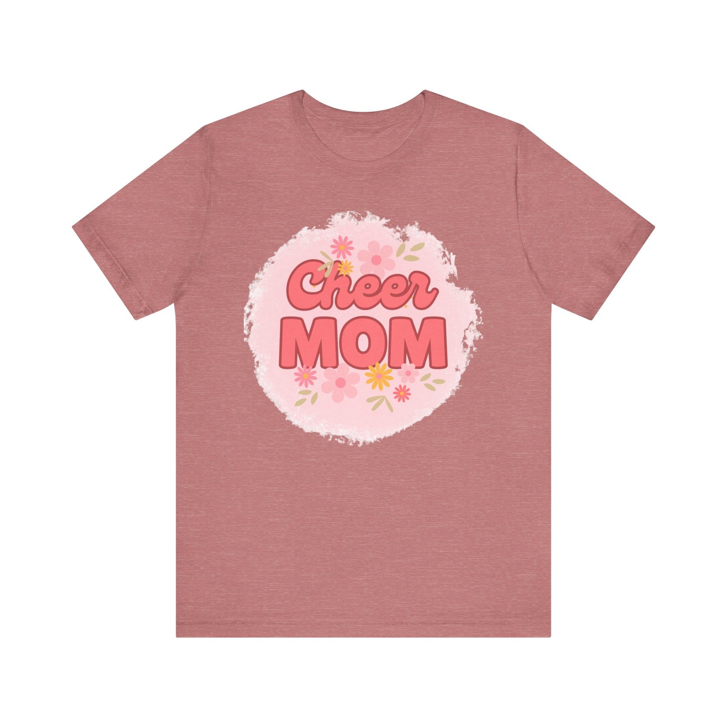 Cheer Mom Short Sleeve Tee, Gift for Cheer Moms, Cheerleader Apparel, Casual Summer Tee, Mother's Day Gift