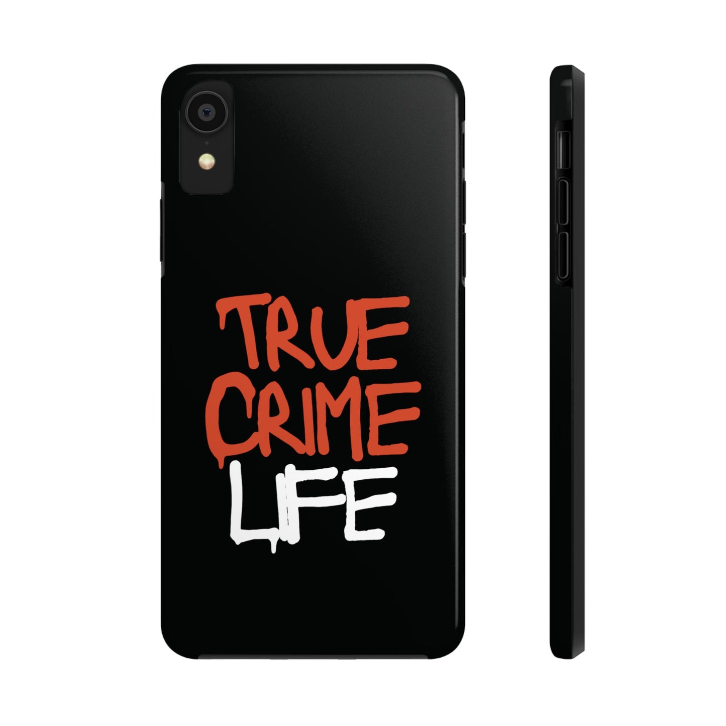 True Crime Tough Phone Cases, Durable Cases for Crime Lovers, Gift for True Crime Fans, Black Phone Accessories, Crime Theme Tech Gear