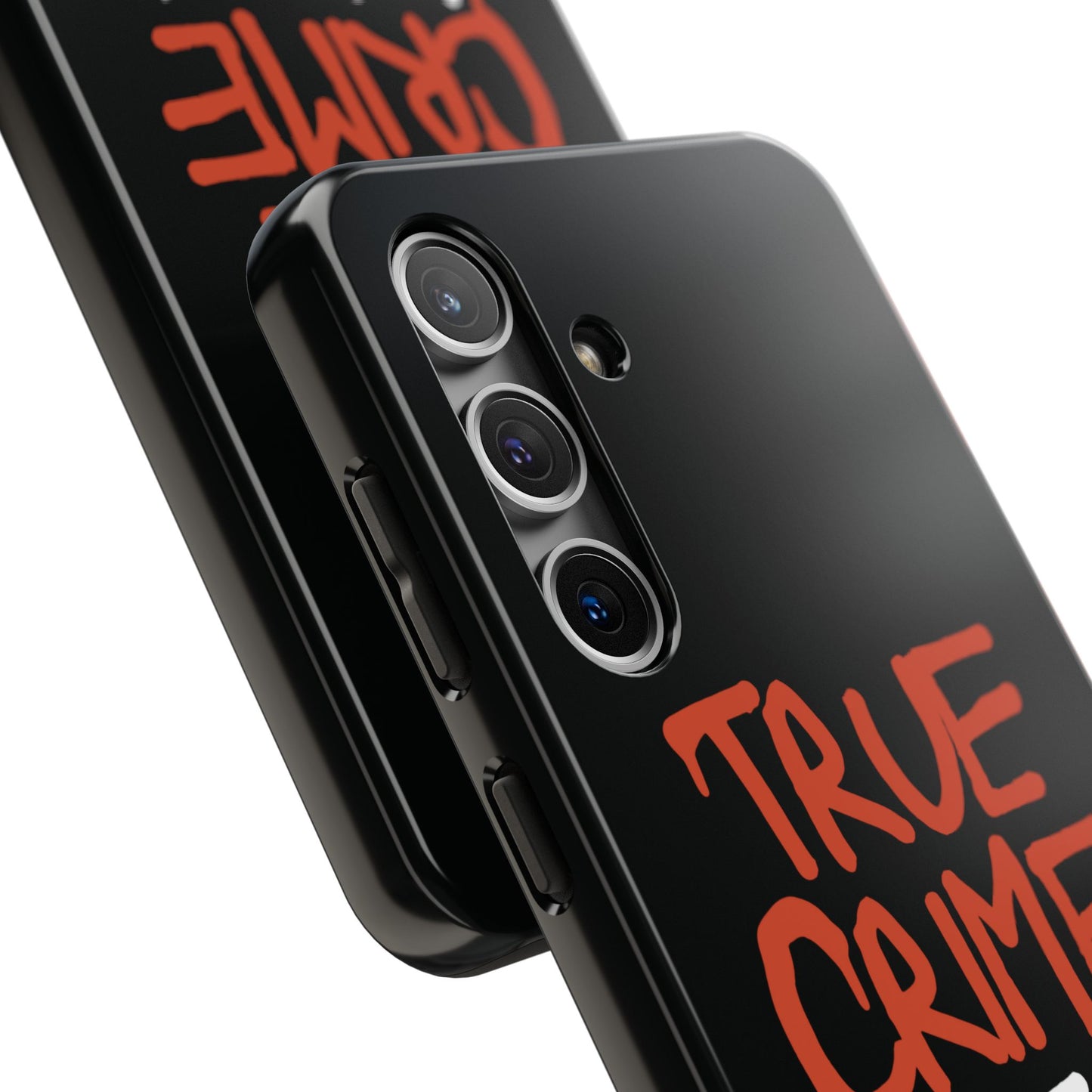 True Crime Tough Phone Cases, Durable Cases for Crime Lovers, Gift for True Crime Fans, Black Phone Accessories, Crime Theme Tech Gear