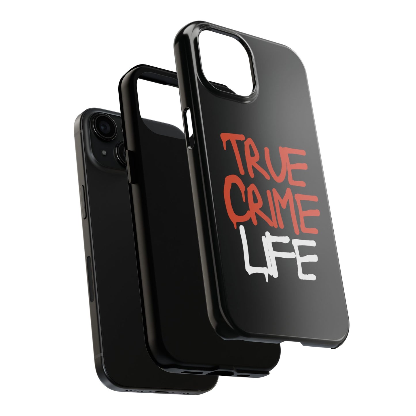 True Crime Tough Phone Cases, Durable Cases for Crime Lovers, Gift for True Crime Fans, Black Phone Accessories, Crime Theme Tech Gear