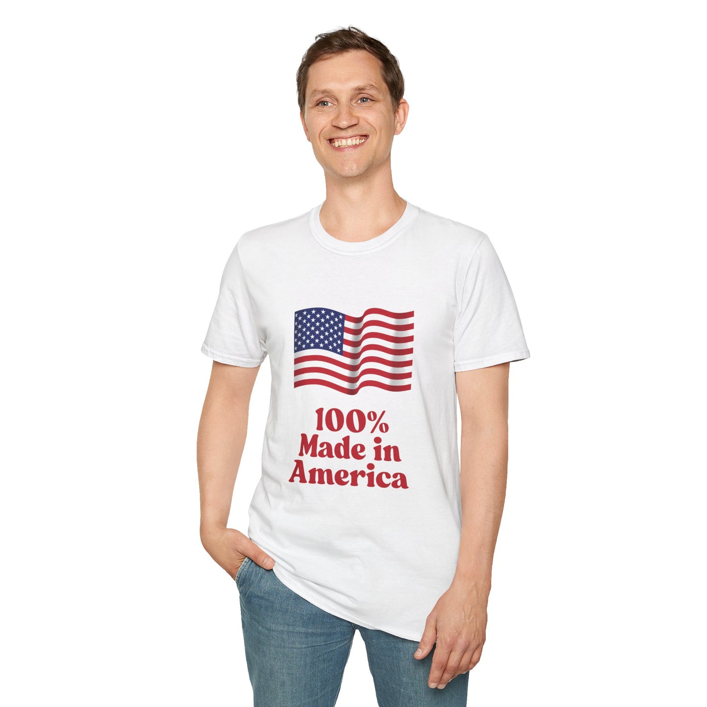 Made in America Unisex Softstyle T-Shirt | Patriotic Tee, USA Flag Shirt, Gift for Veterans, Fourth of July Celebration, American [...]
